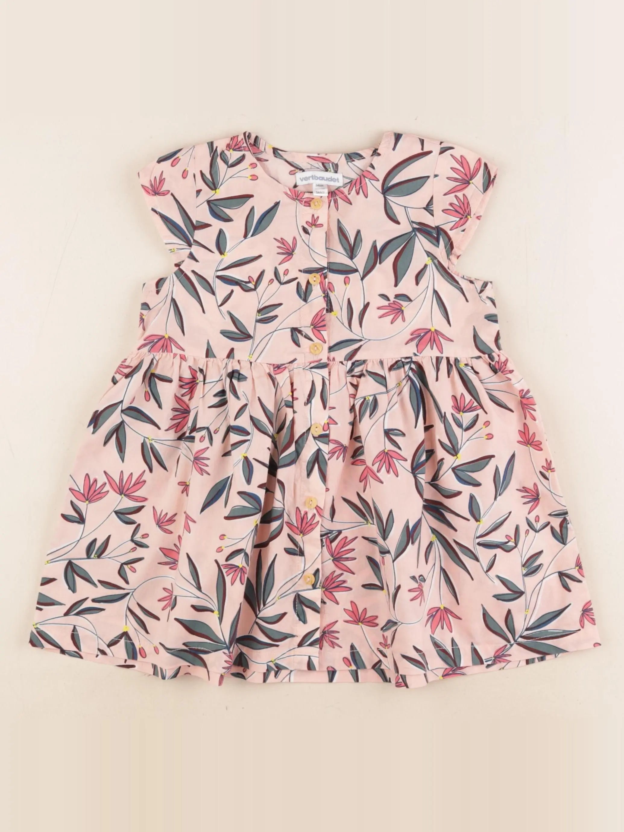 Vertbaudet - robe rose - 3 ans