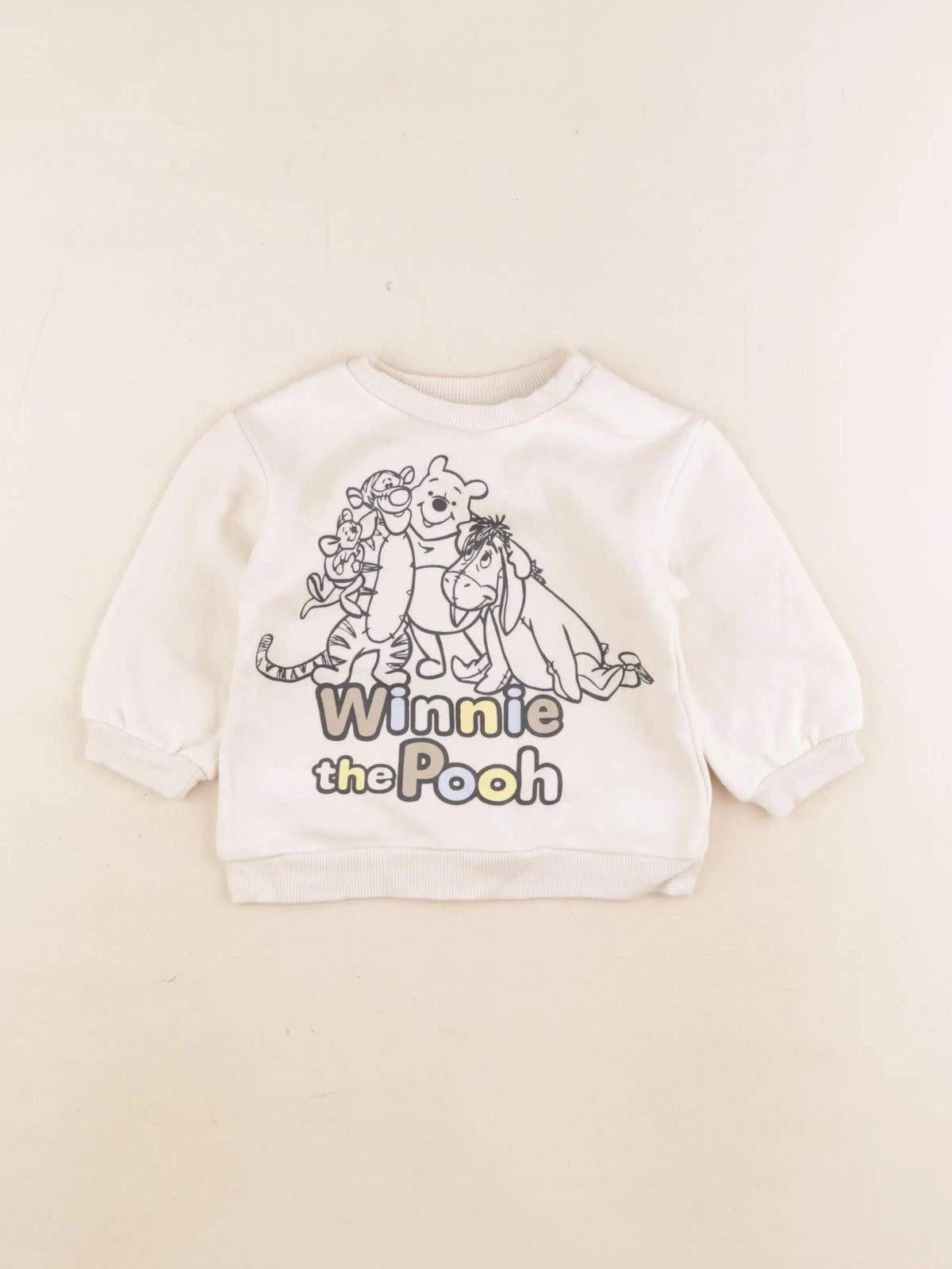 H&M - sweat beige - 4/6 mois