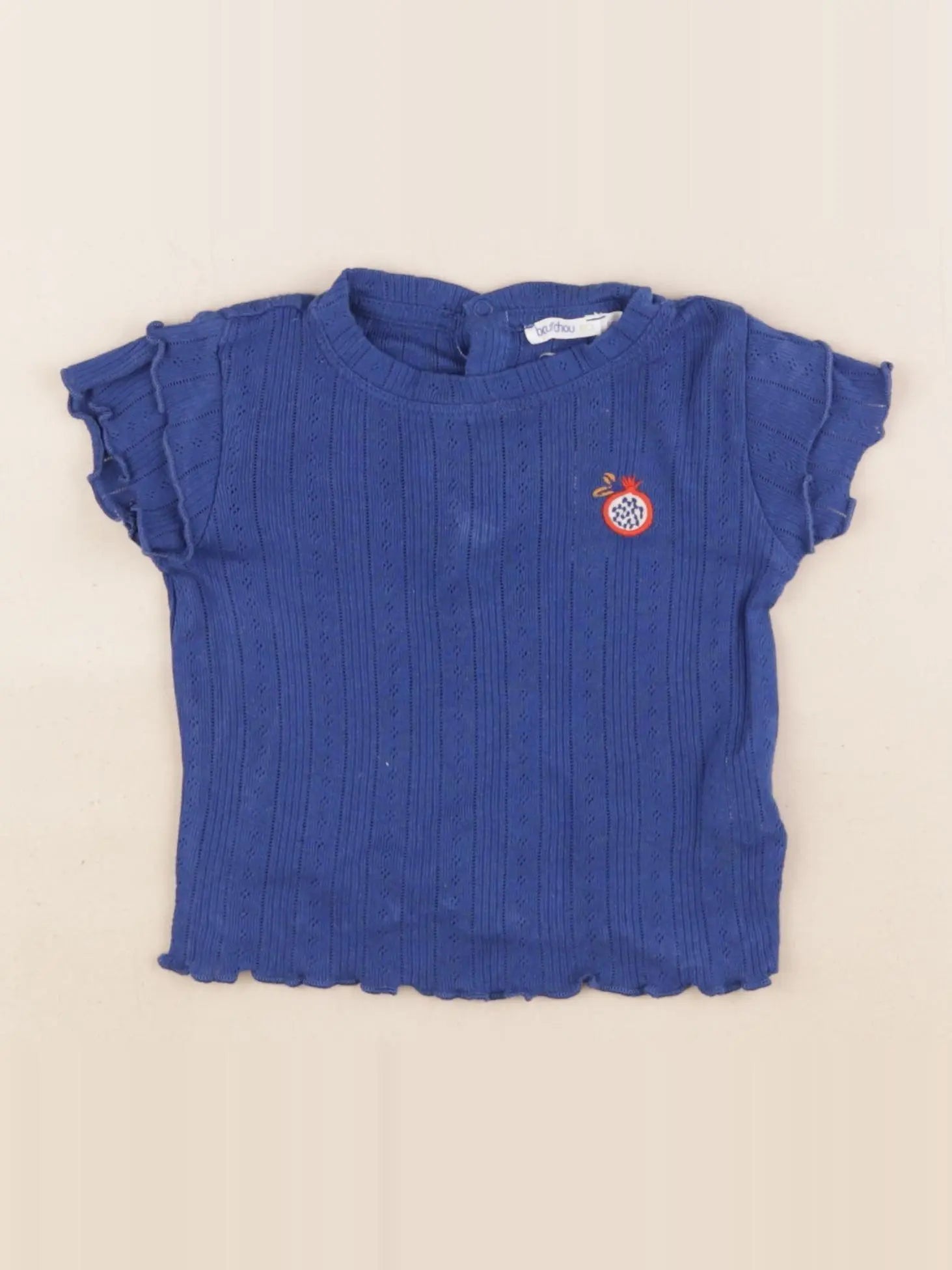 Boutchou - tee-shirt bleu - 9 mois