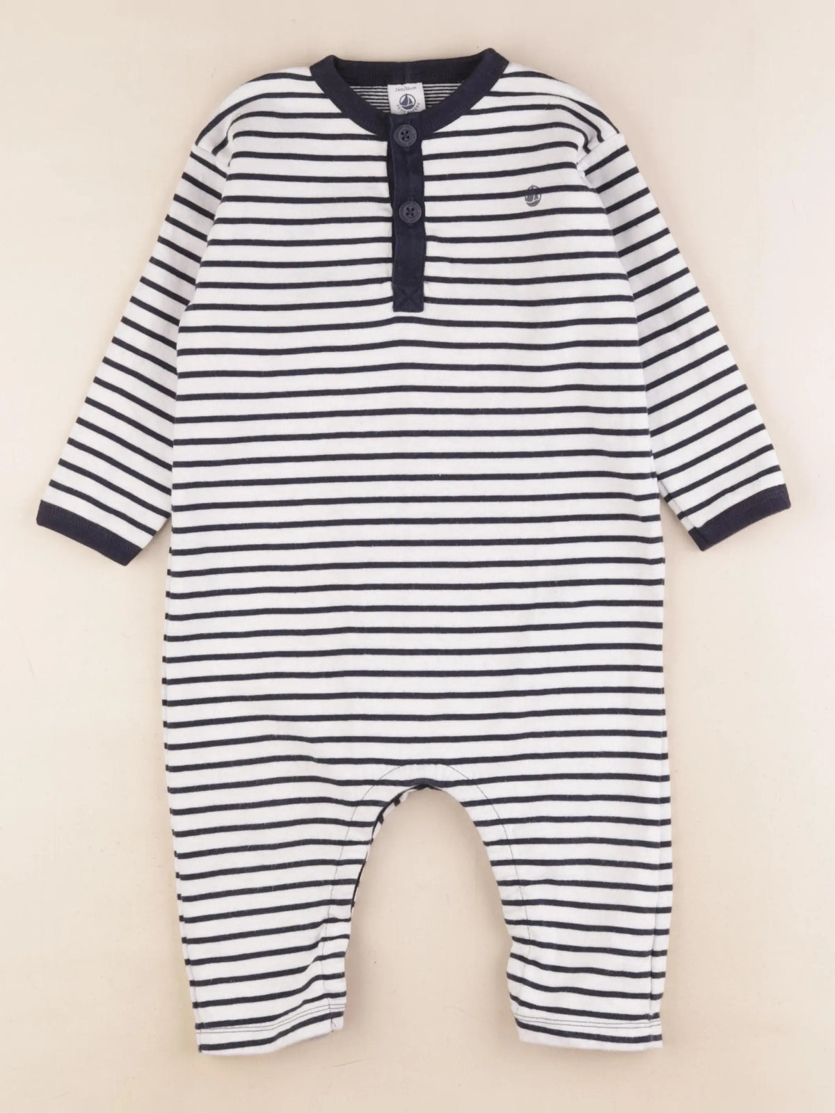 Petit Bateau - combinaison bleu - 24 mois