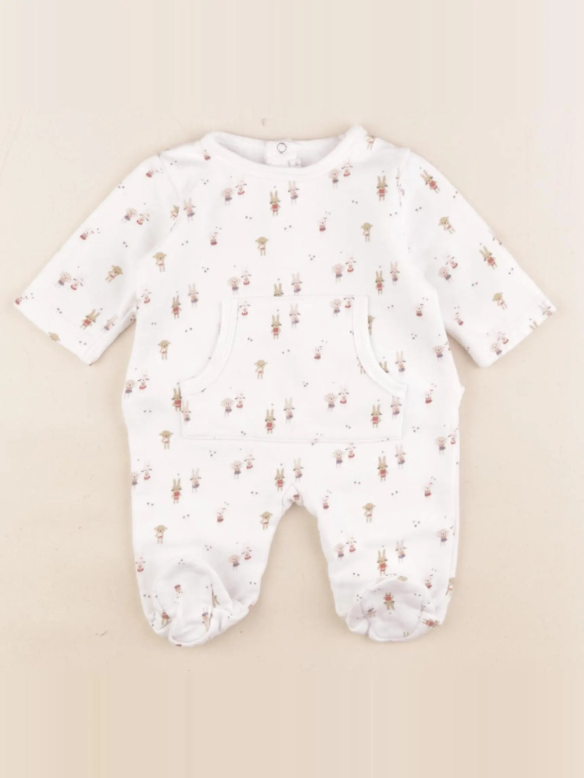 Boutchou - pyjama coton blanc - 1 mois