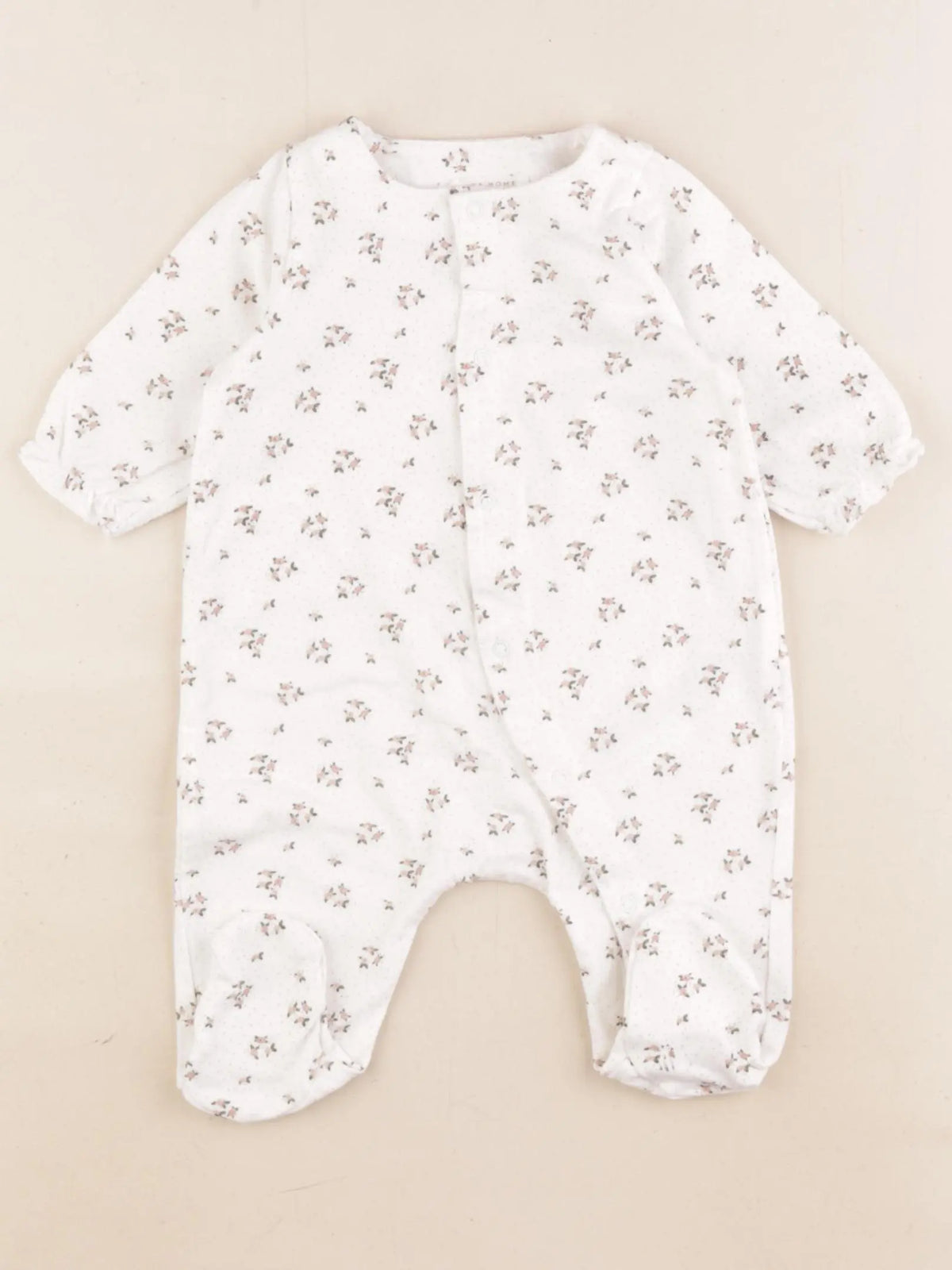 Zara - pyjama coton blanc - 1/3 mois