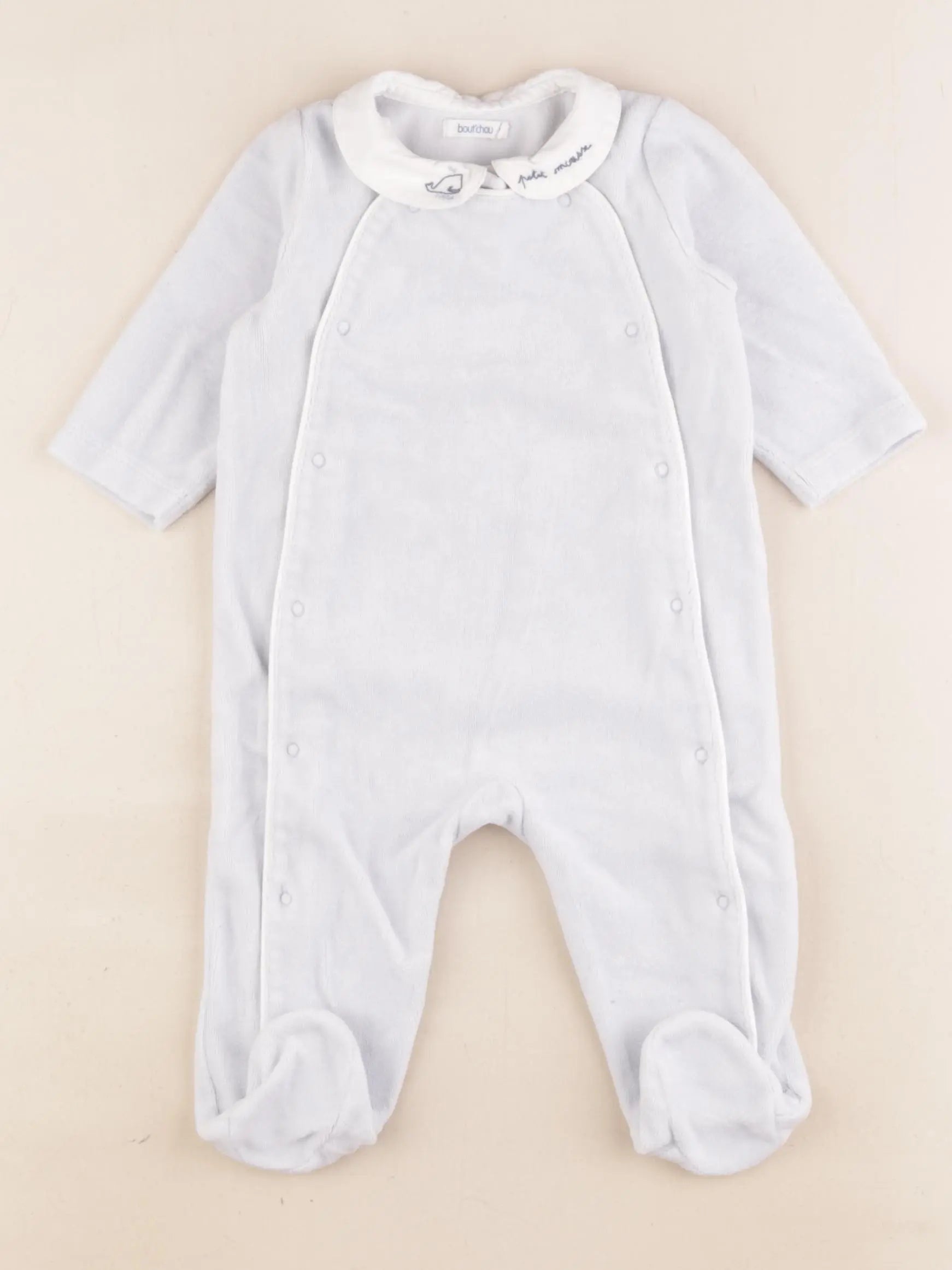 Boutchou - pyjama velours bleu - 6 mois