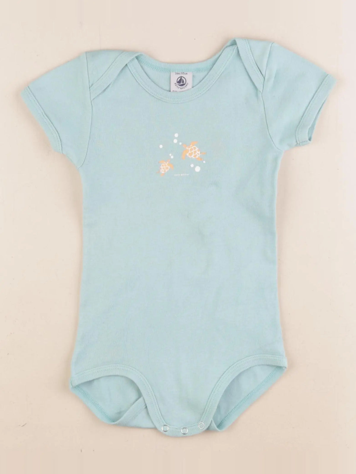 Petit Bateau - body bleu - 36 mois