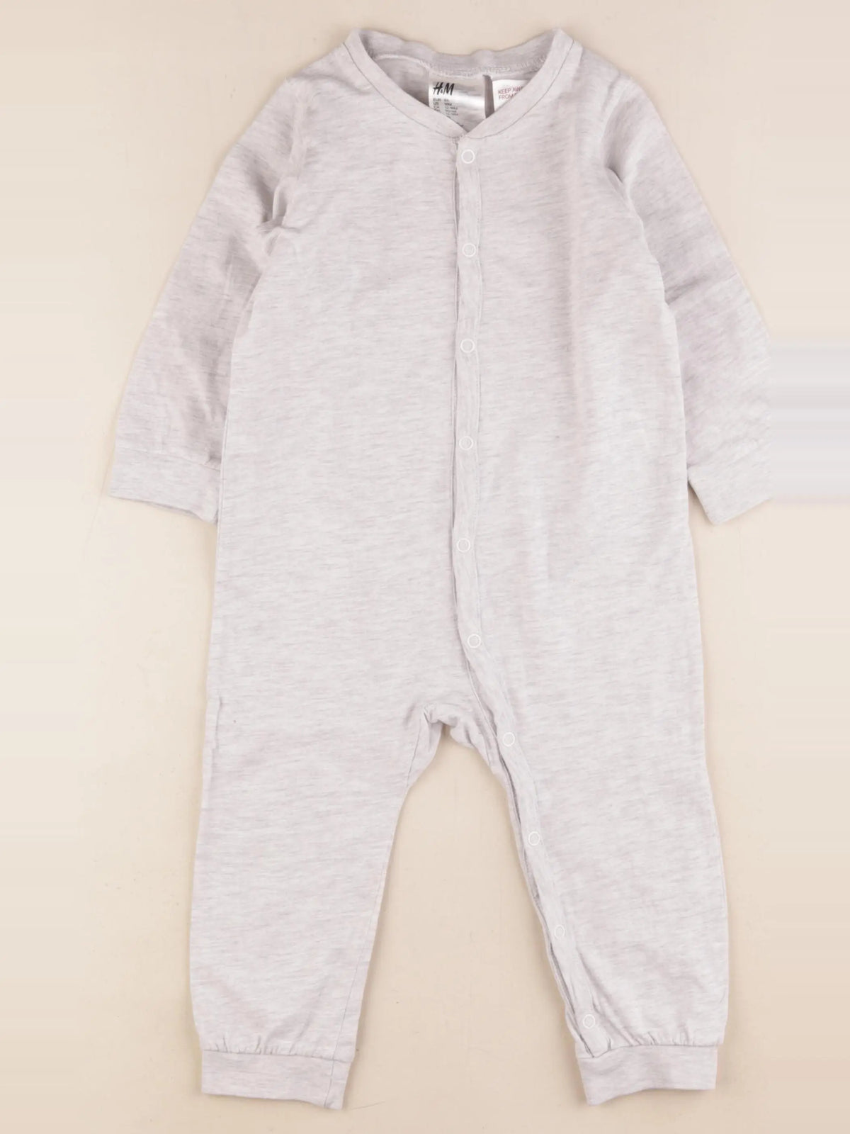 H&M - pyjama coton gris - 12/18 mois