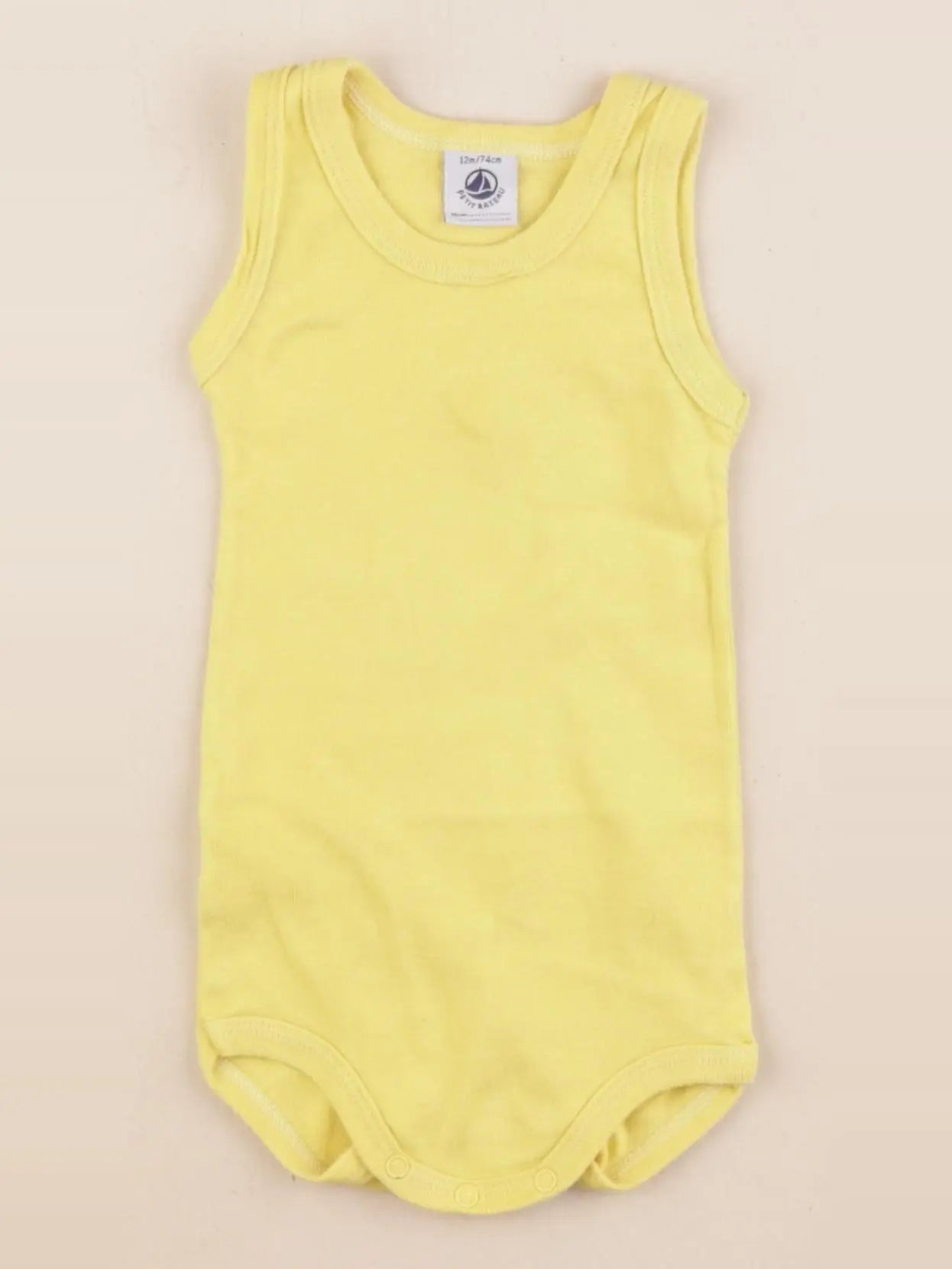 Petit Bateau - body jaune - 12 mois
