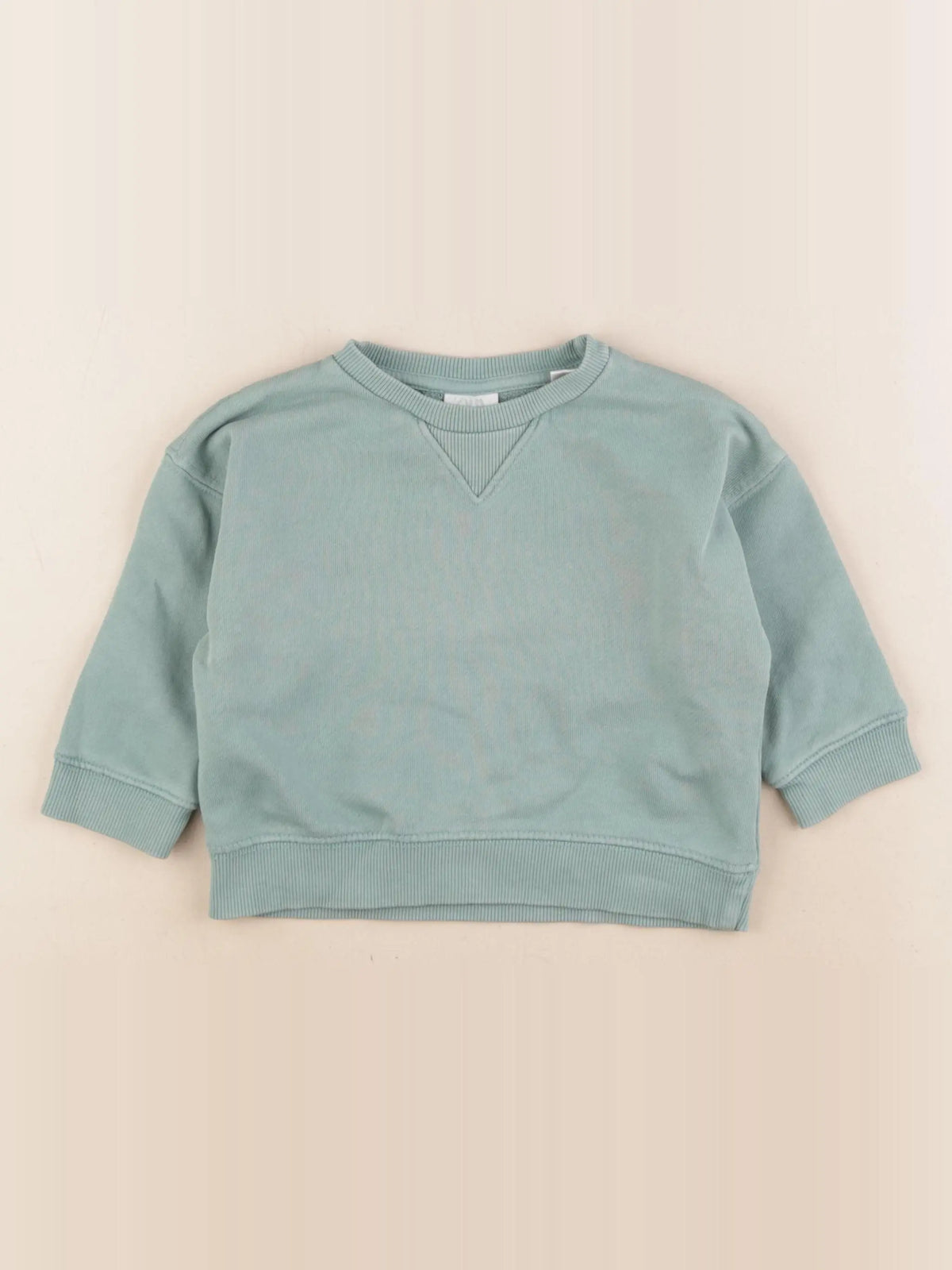Zara - sweat vert - 6/9 mois
