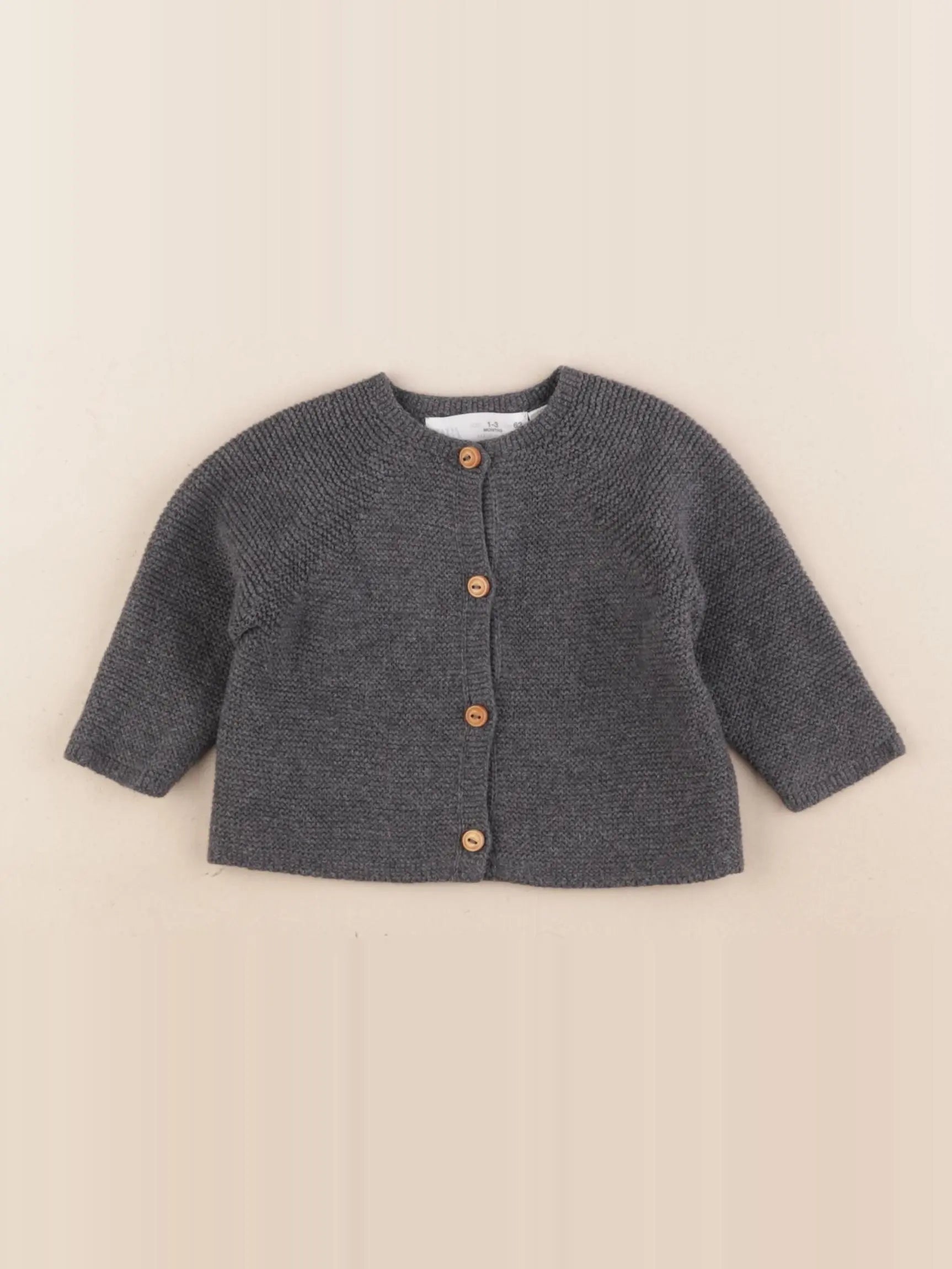 Zara - gilet gris - 1/3 mois