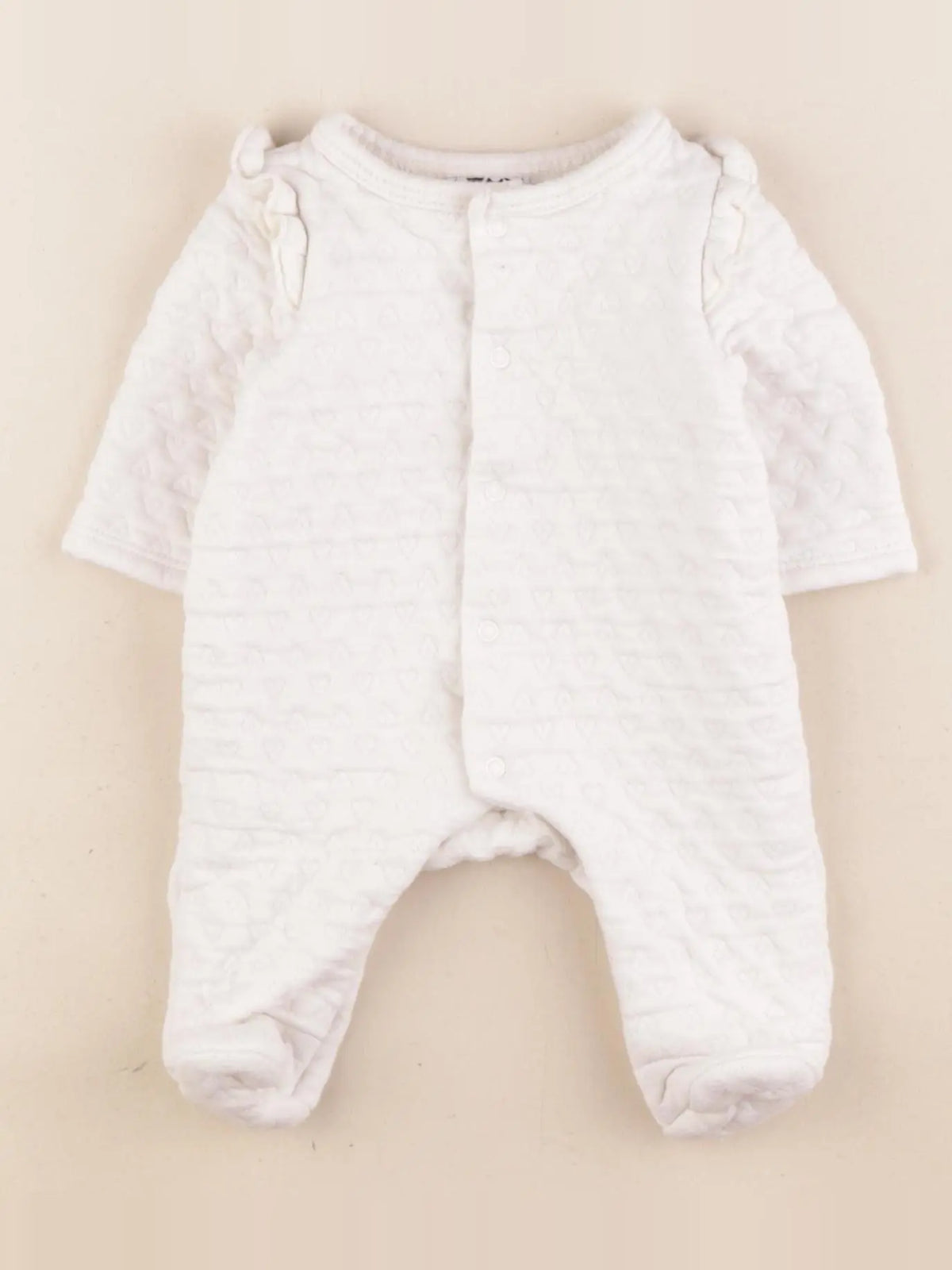 Tape à l'oeil - pyjama coton blanc - 1 mois