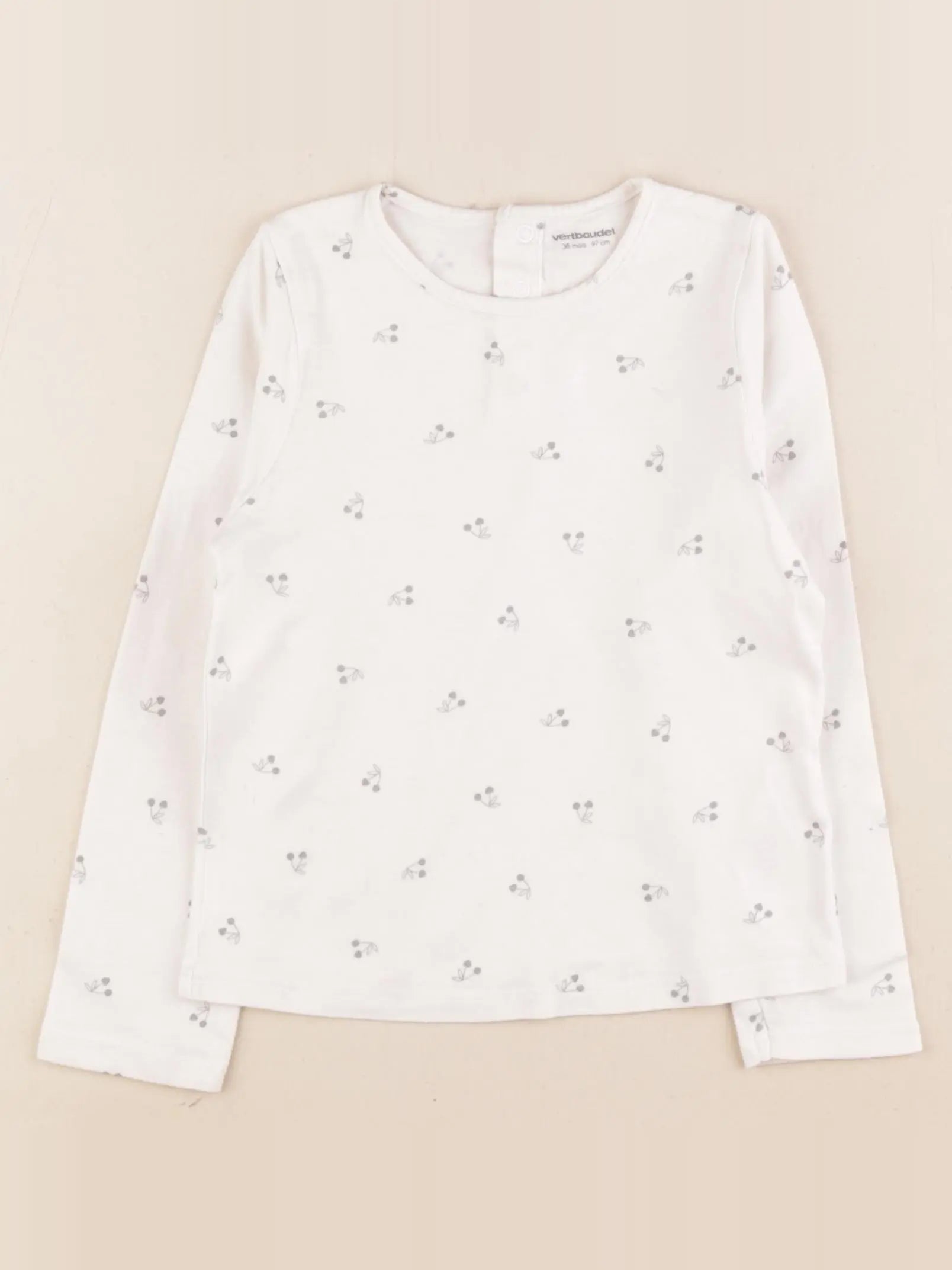 Vertbaudet - tee-shirt beige - 36 mois