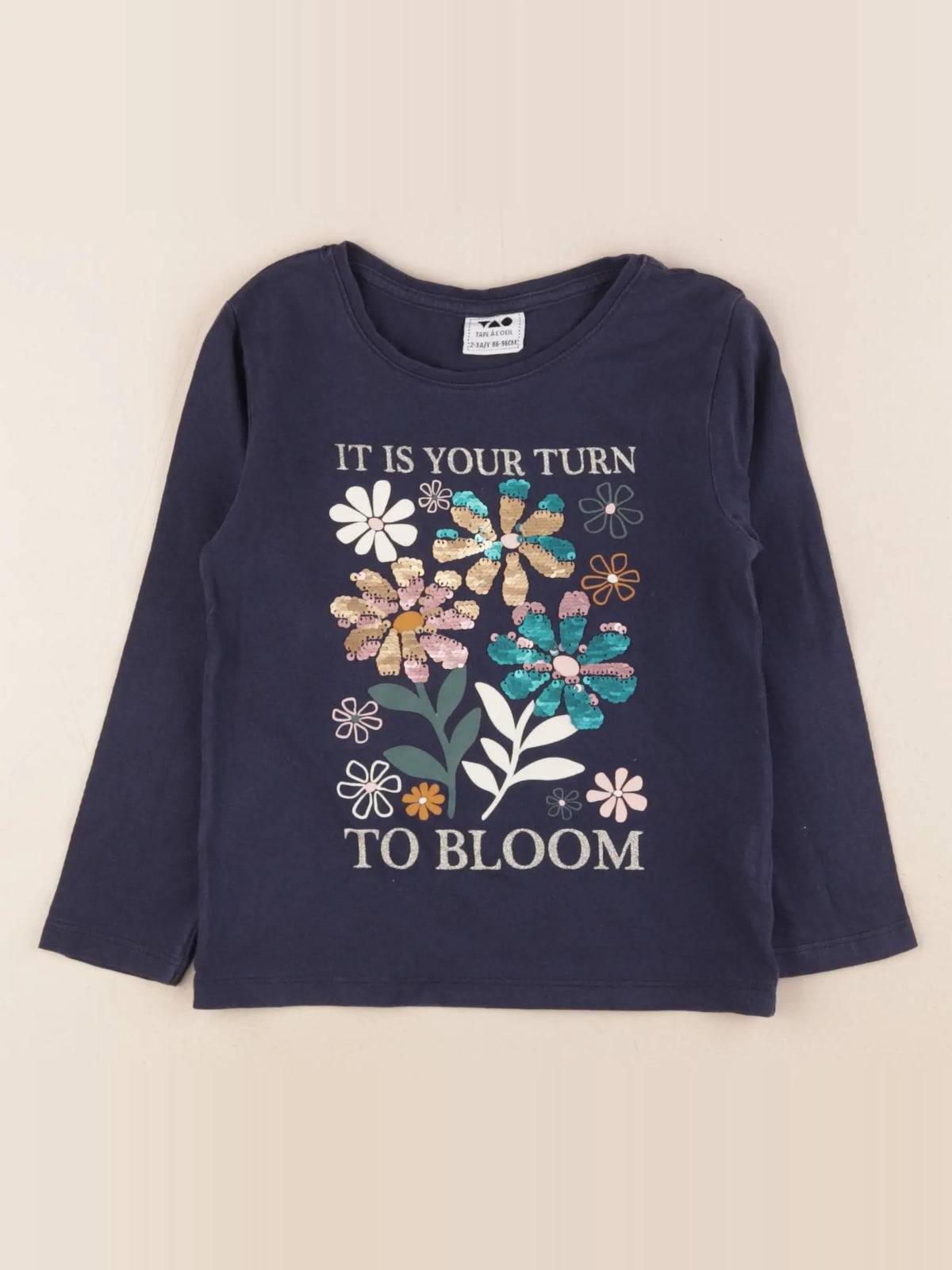 Tape à l'oeil - tee-shirt bleu - 2/3 ans