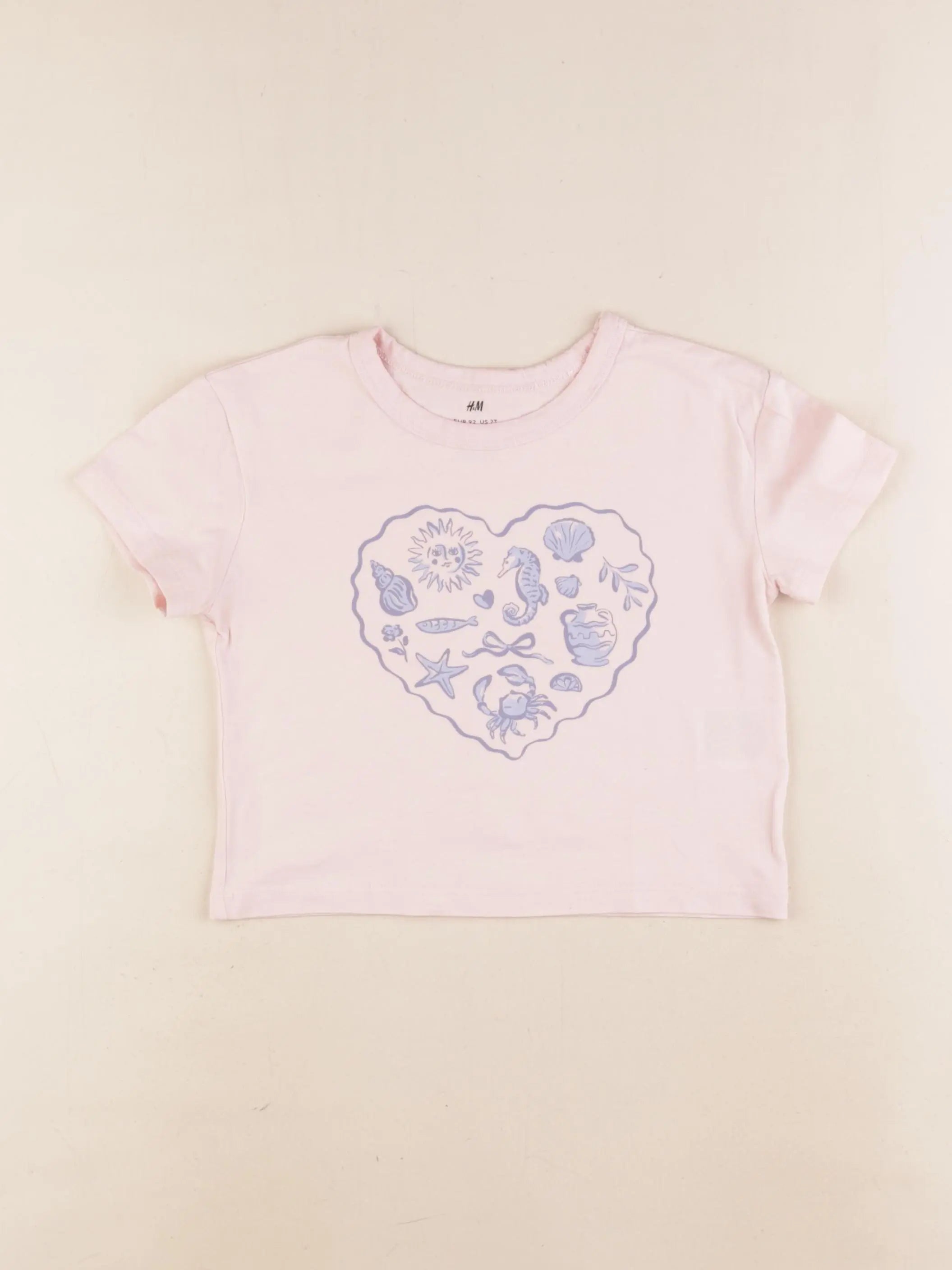 H&M - tee-shirt rose - 18/24 mois