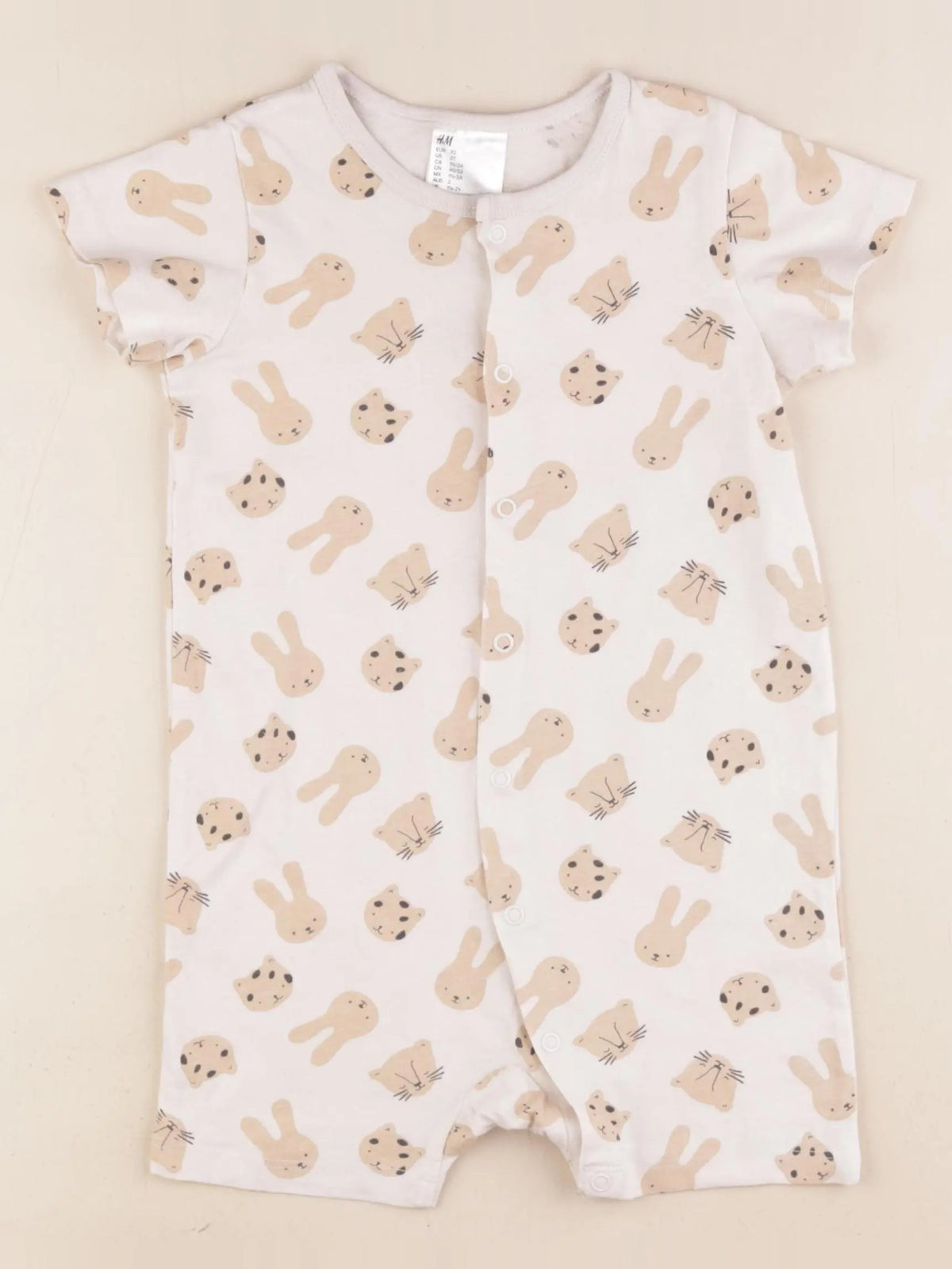 H&M - pyjama coton beige - 18/24 mois