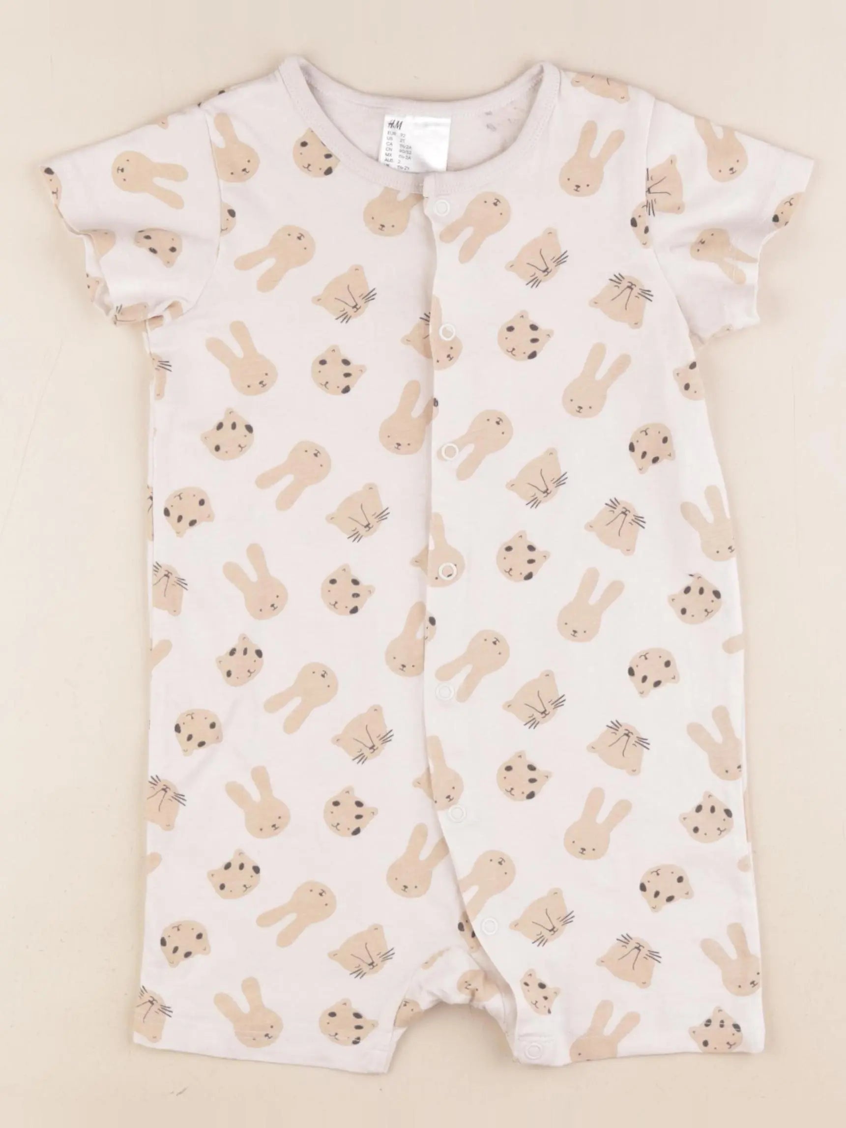 H&M - pyjama coton beige - 18/24 mois
