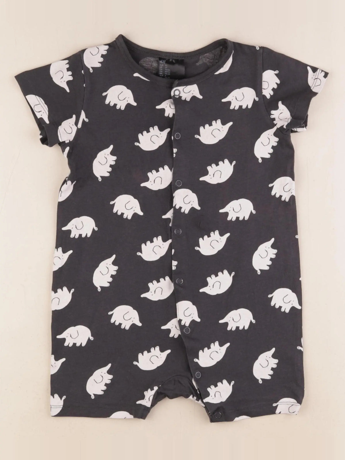 H&M - pyjama coton noir - 18/24 mois