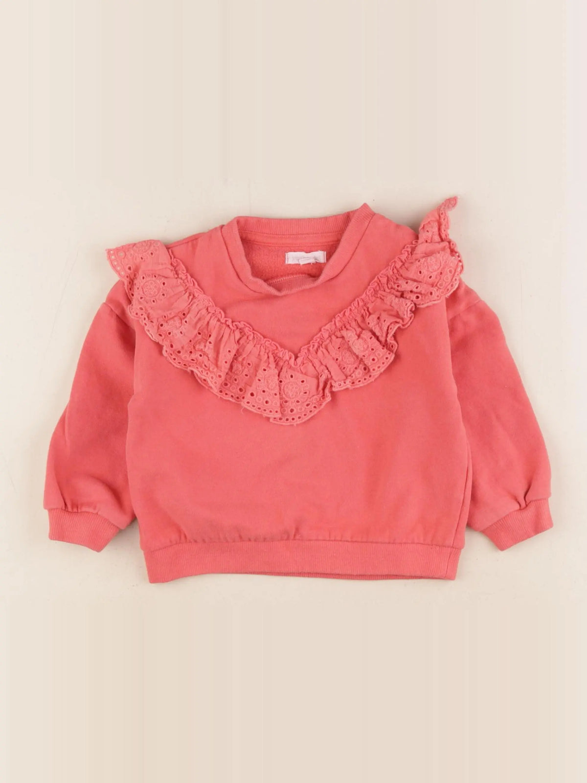 Vertbaudet - sweat orange - 2 ans