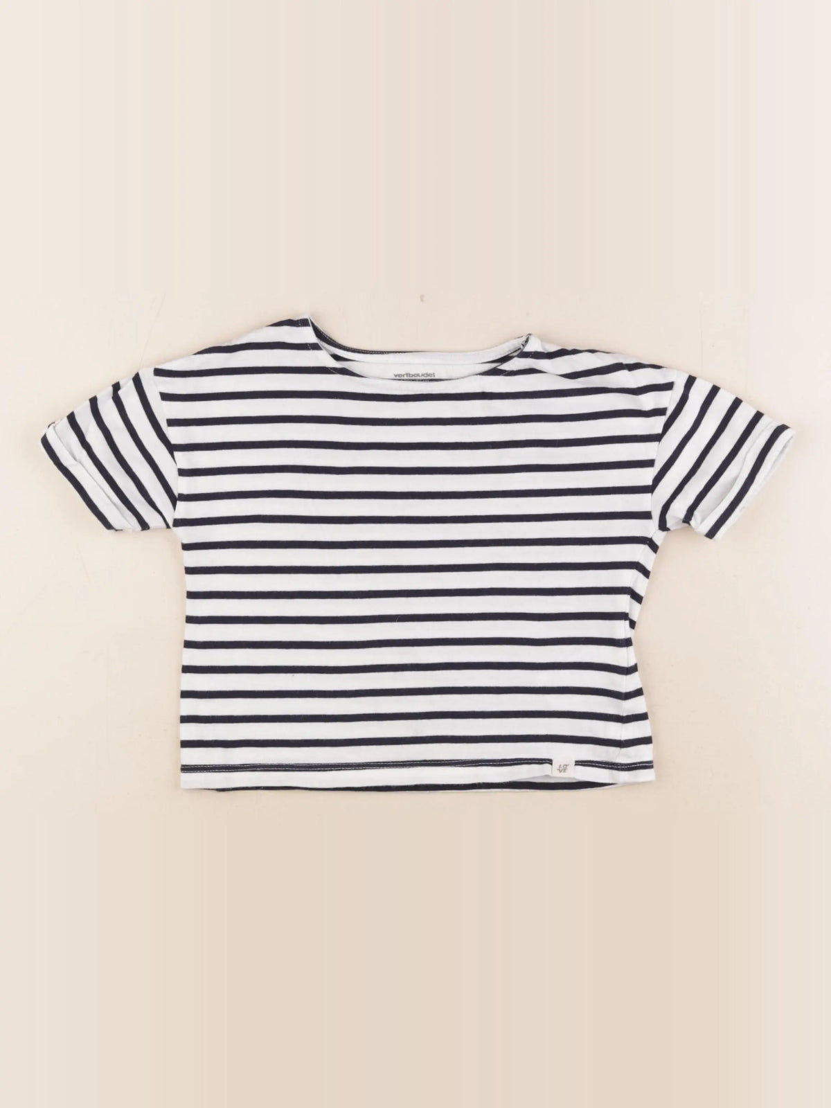 Vertbaudet - tee-shirt bleu, blanc - 3 ans