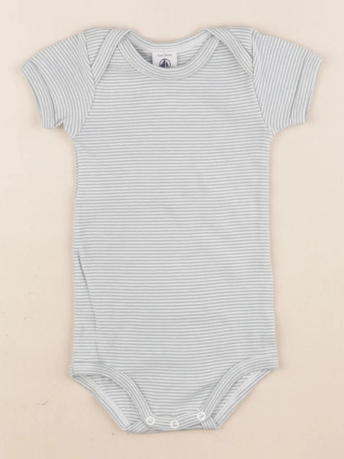 Petit Bateau - body vert - 12 mois