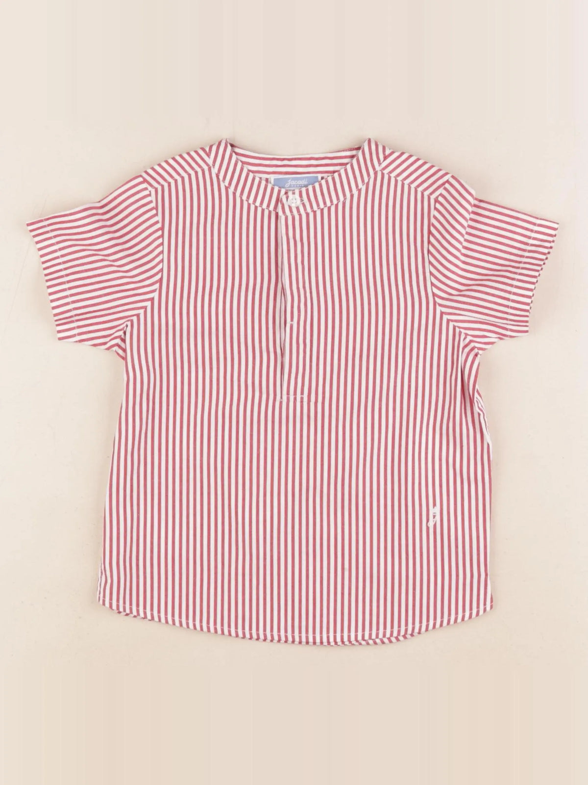 Jacadi - chemise blanc, rouge - 3 ans