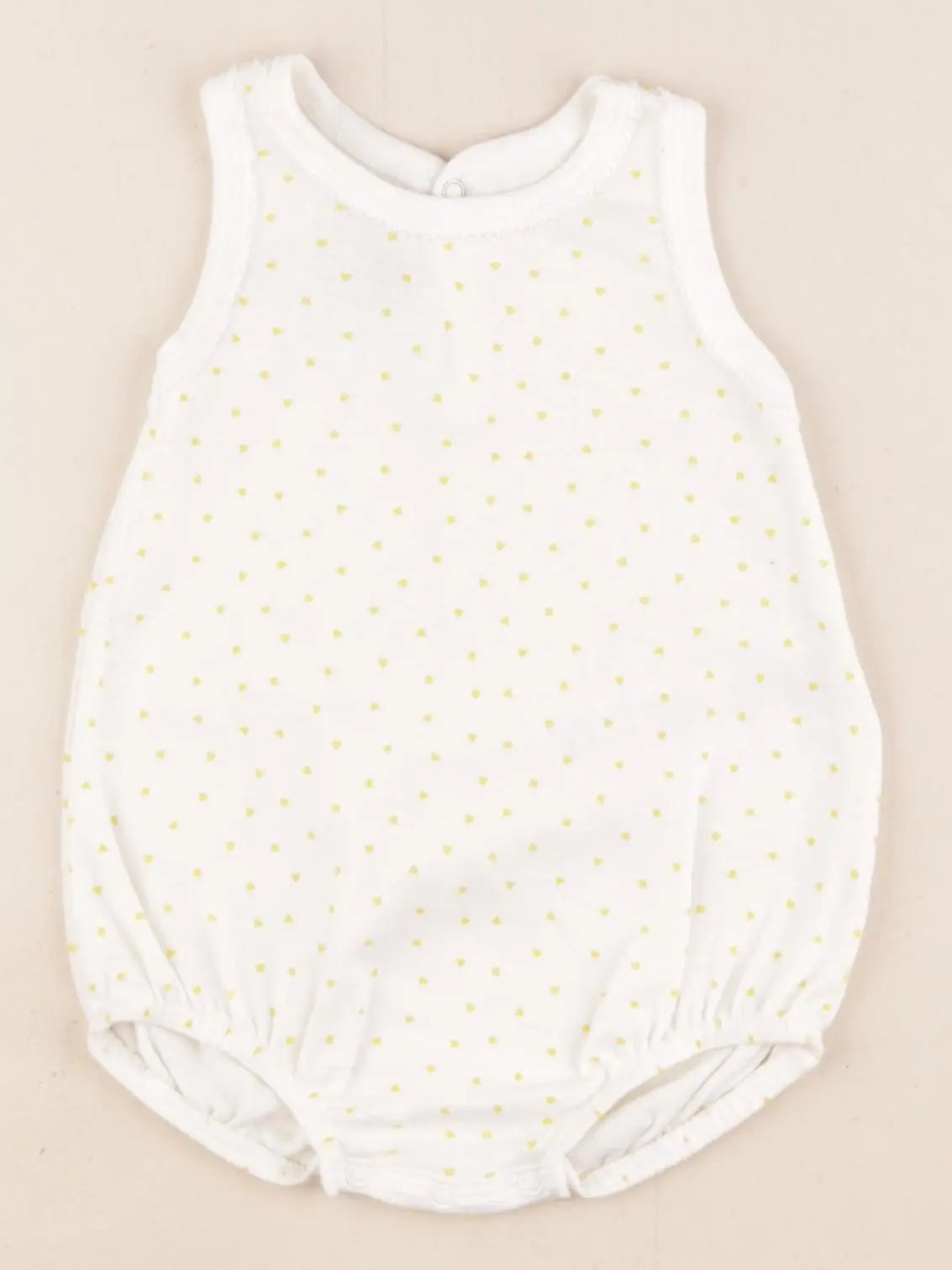 Petit Bateau - pyjama coton blanc, jaune - 3 mois