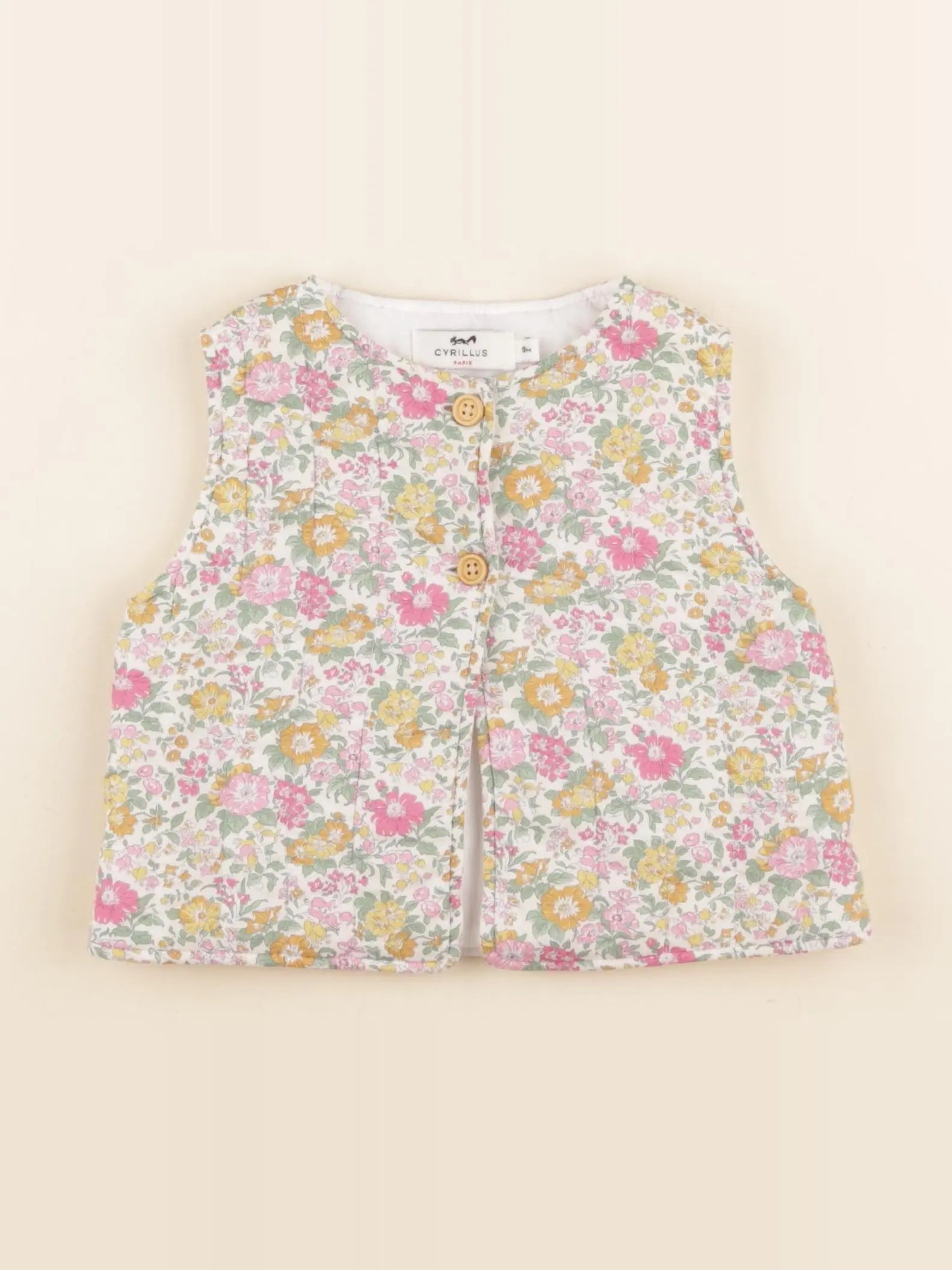 Cyrillus - gilet multicolore - 9 mois