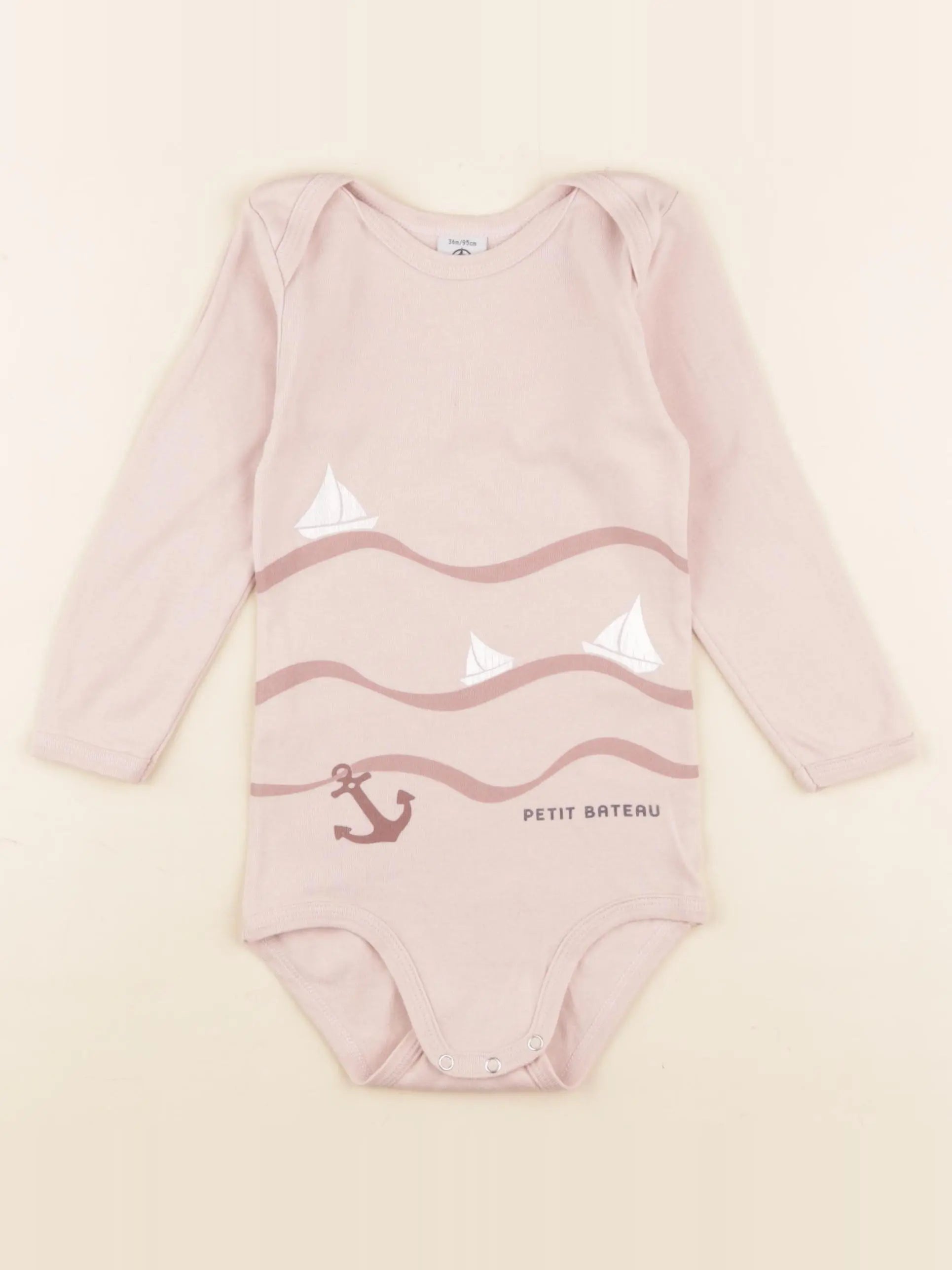 Petit Bateau - body rose - 3 ans