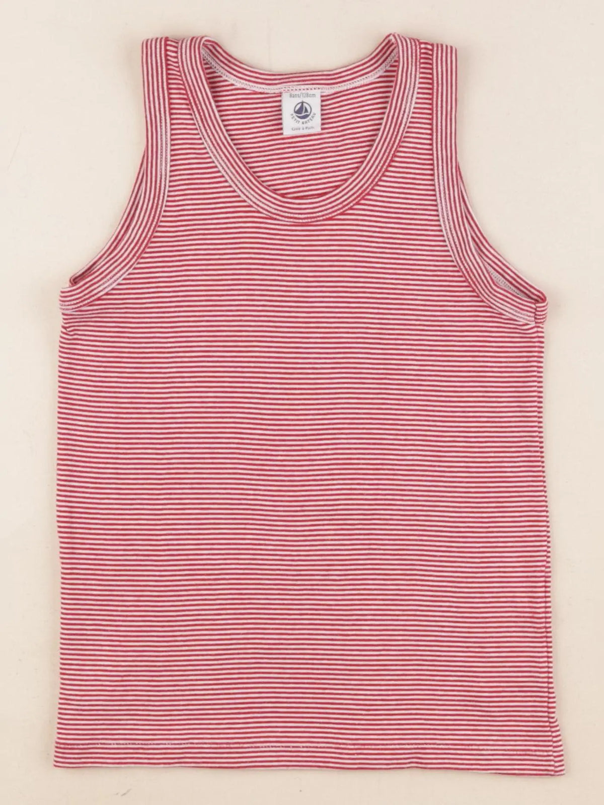 Petit Bateau - maillot de corps rouge - 8 ans