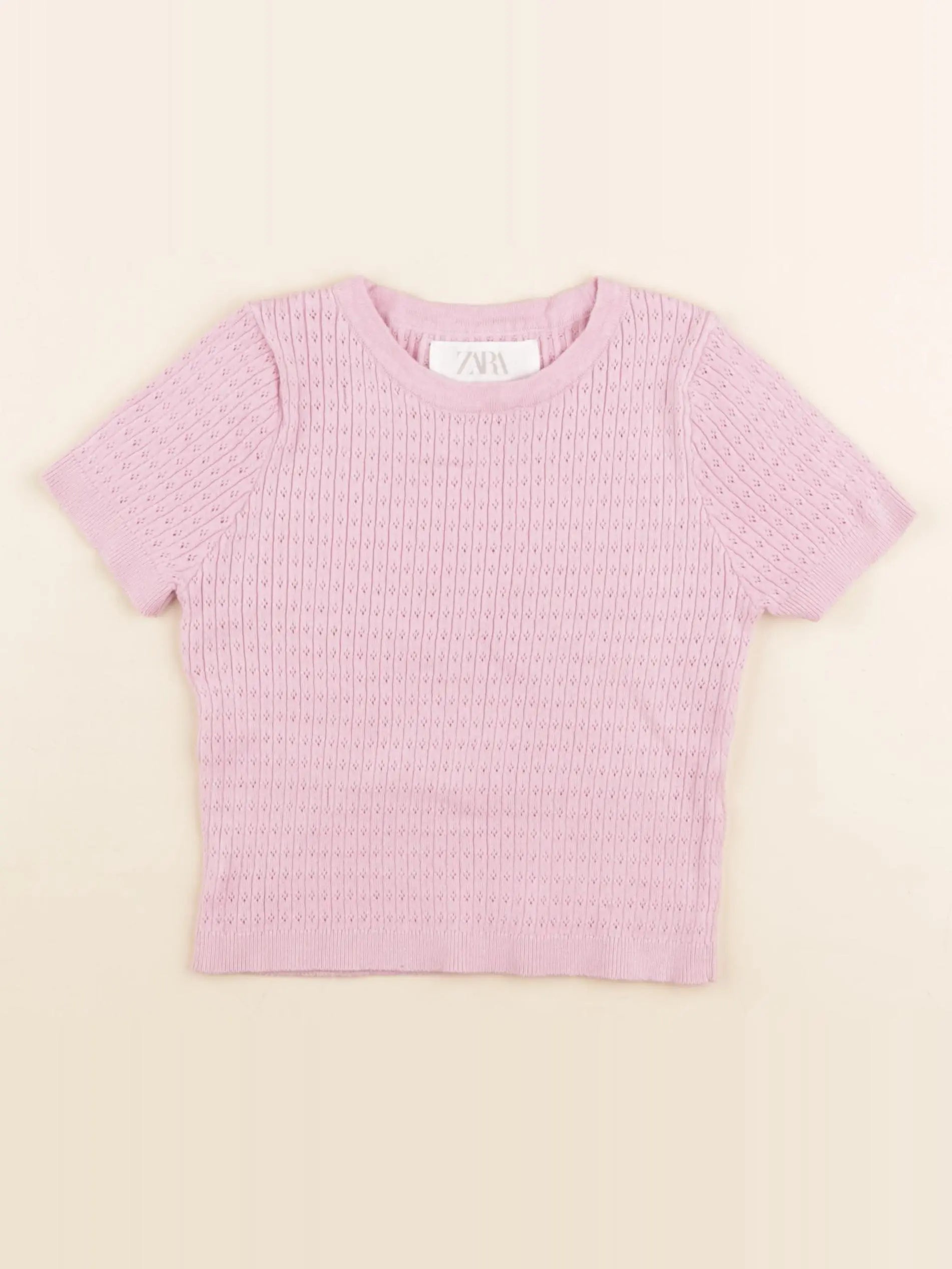 Zara - tee-shirt rose - 8/9 ans