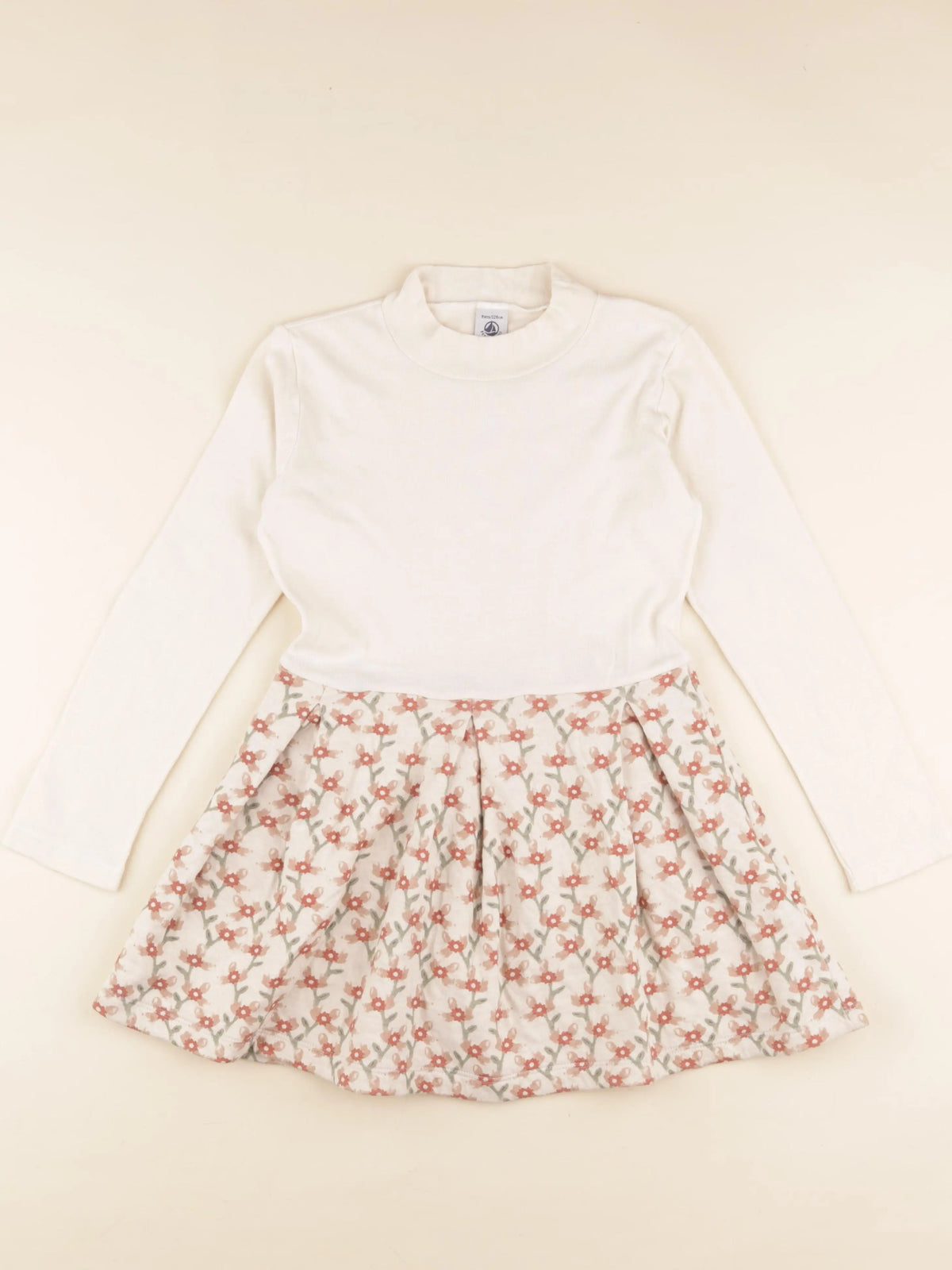 Petit Bateau - robe beige - 8 ans