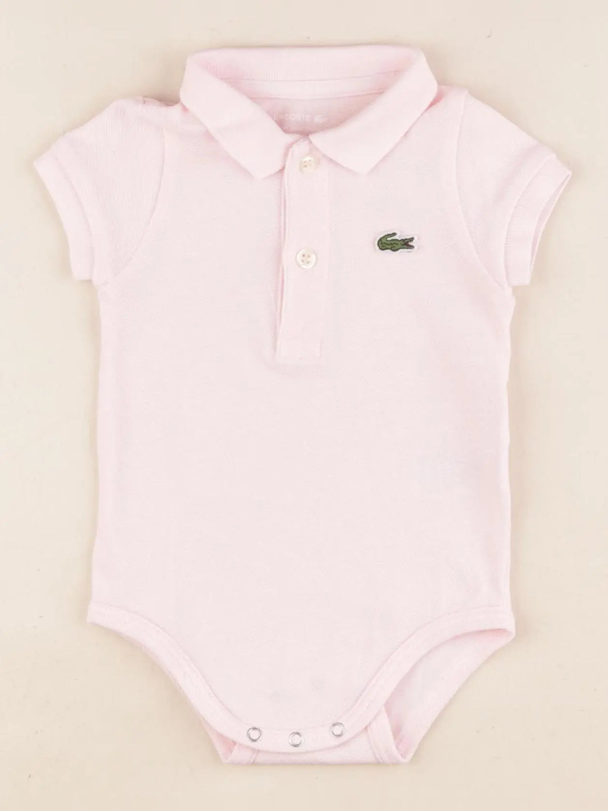 Lacoste - body à col rose - 6 mois
