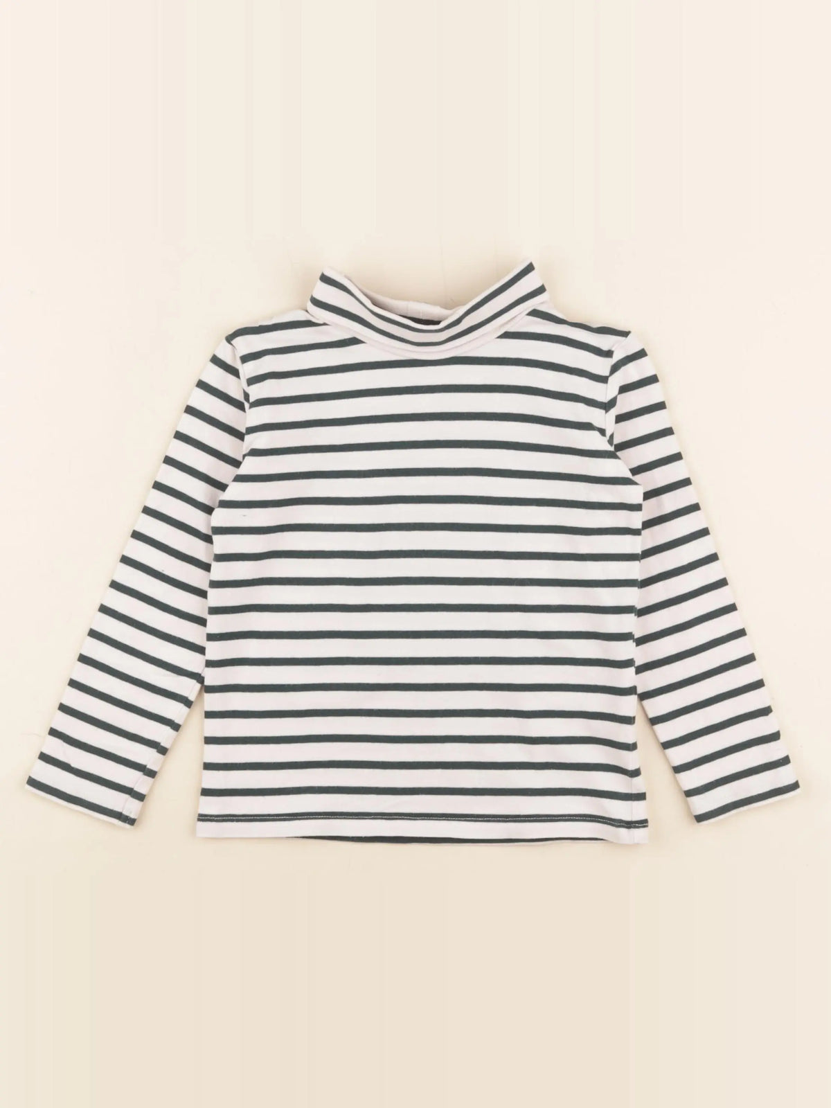 Vertbaudet - sous-pull beige, vert - 4 ans