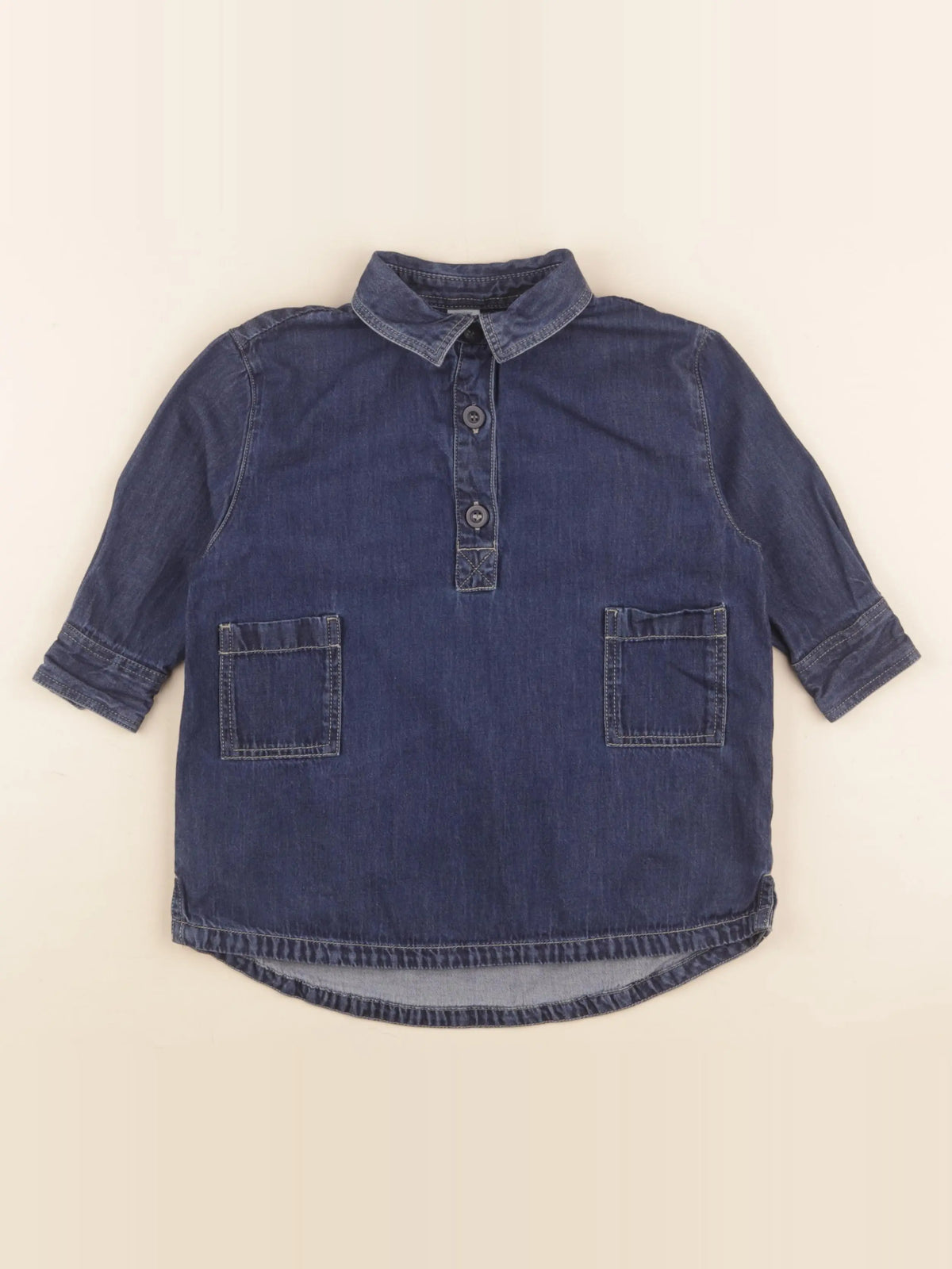 Petit Bateau - robe bleu - 3 ans