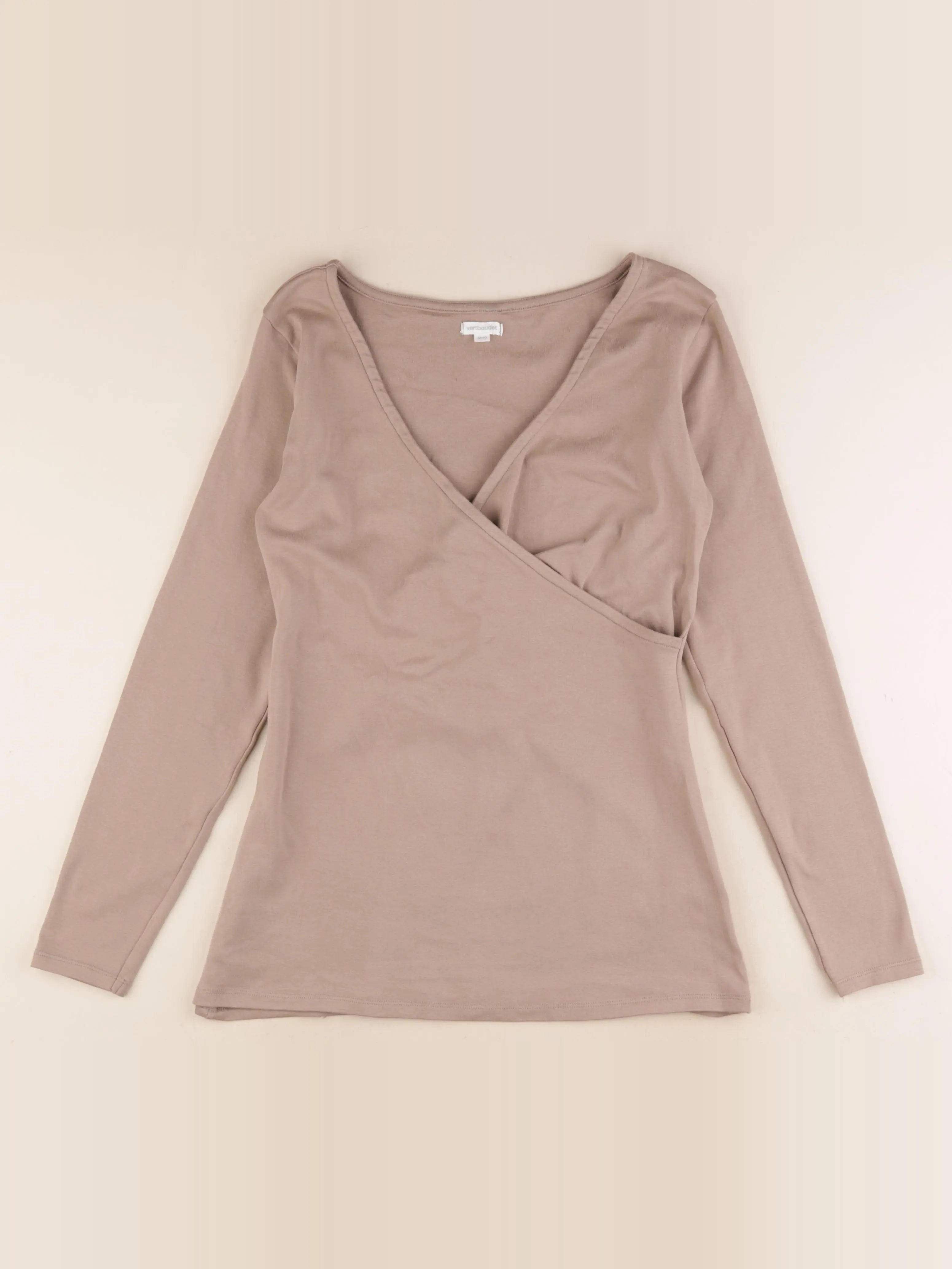 Vertbaudet - tee-shirt grossesse marron - 38 à 40