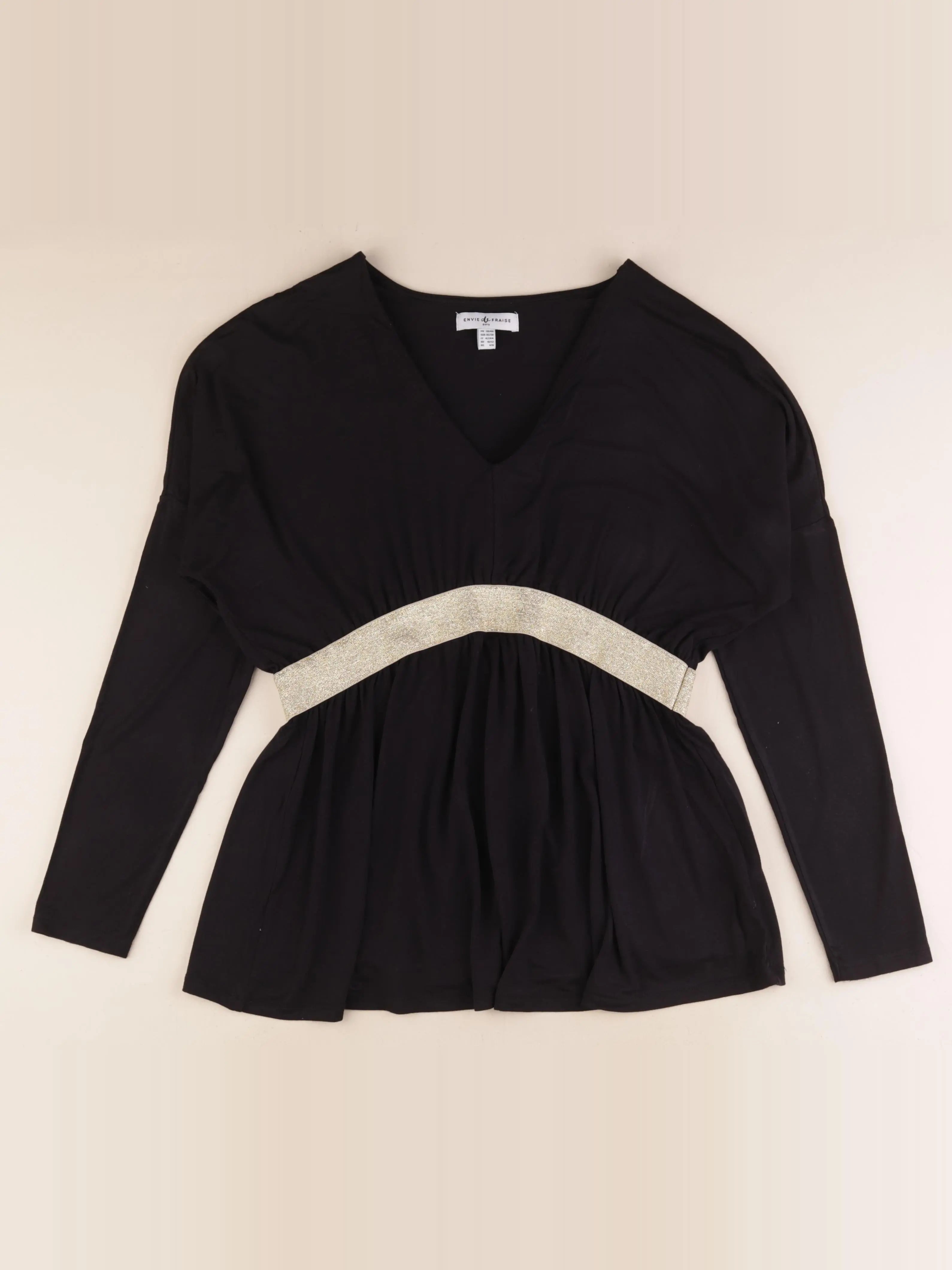 Envie de fraise - blouse grossesse, allaitement noir - 38 à 40
