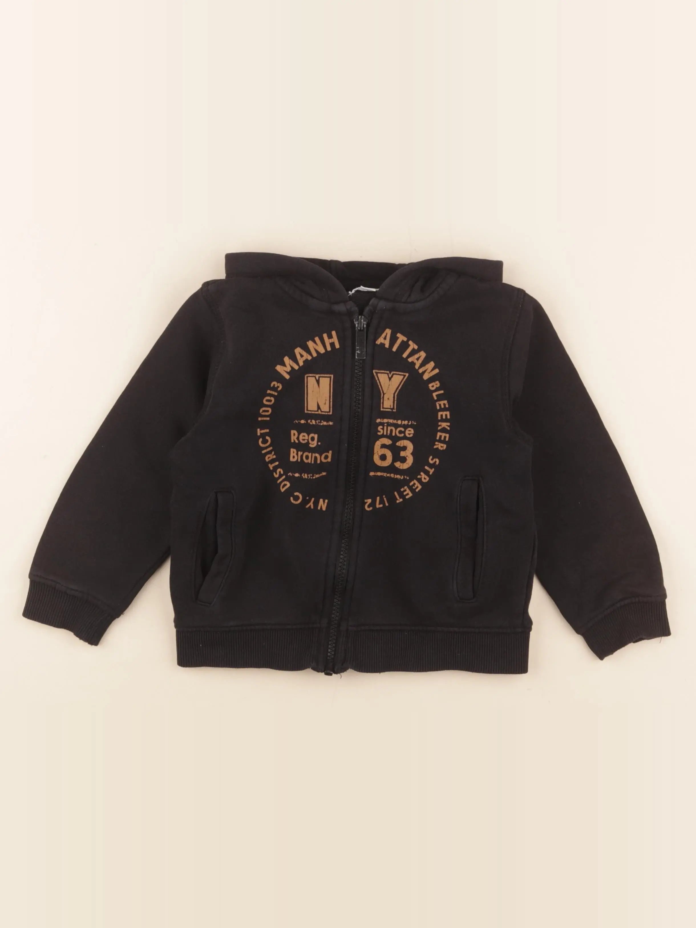 Vertbaudet - sweat noir - 4 ans