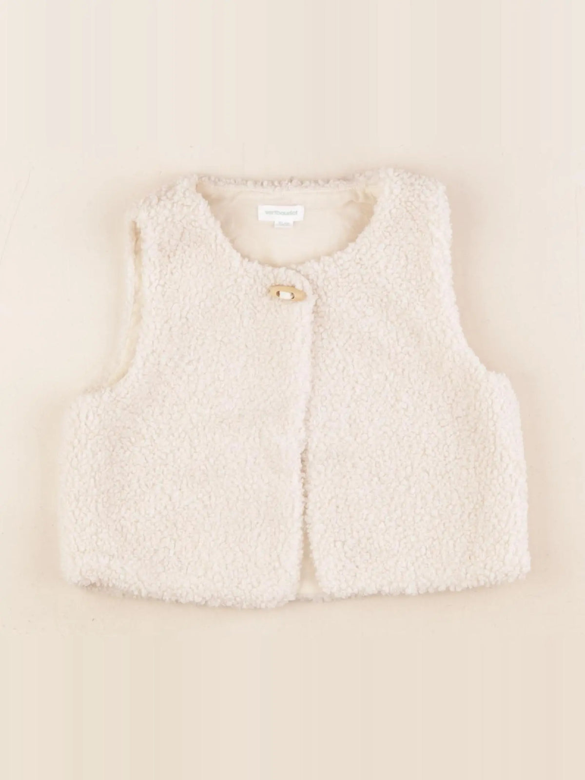 Vertbaudet - gilet blanc - 18 mois