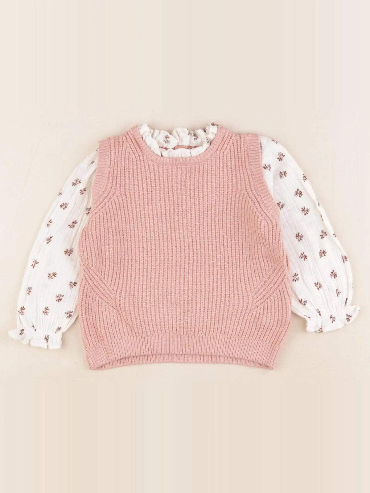 Vertbaudet - pull rose - 18 mois