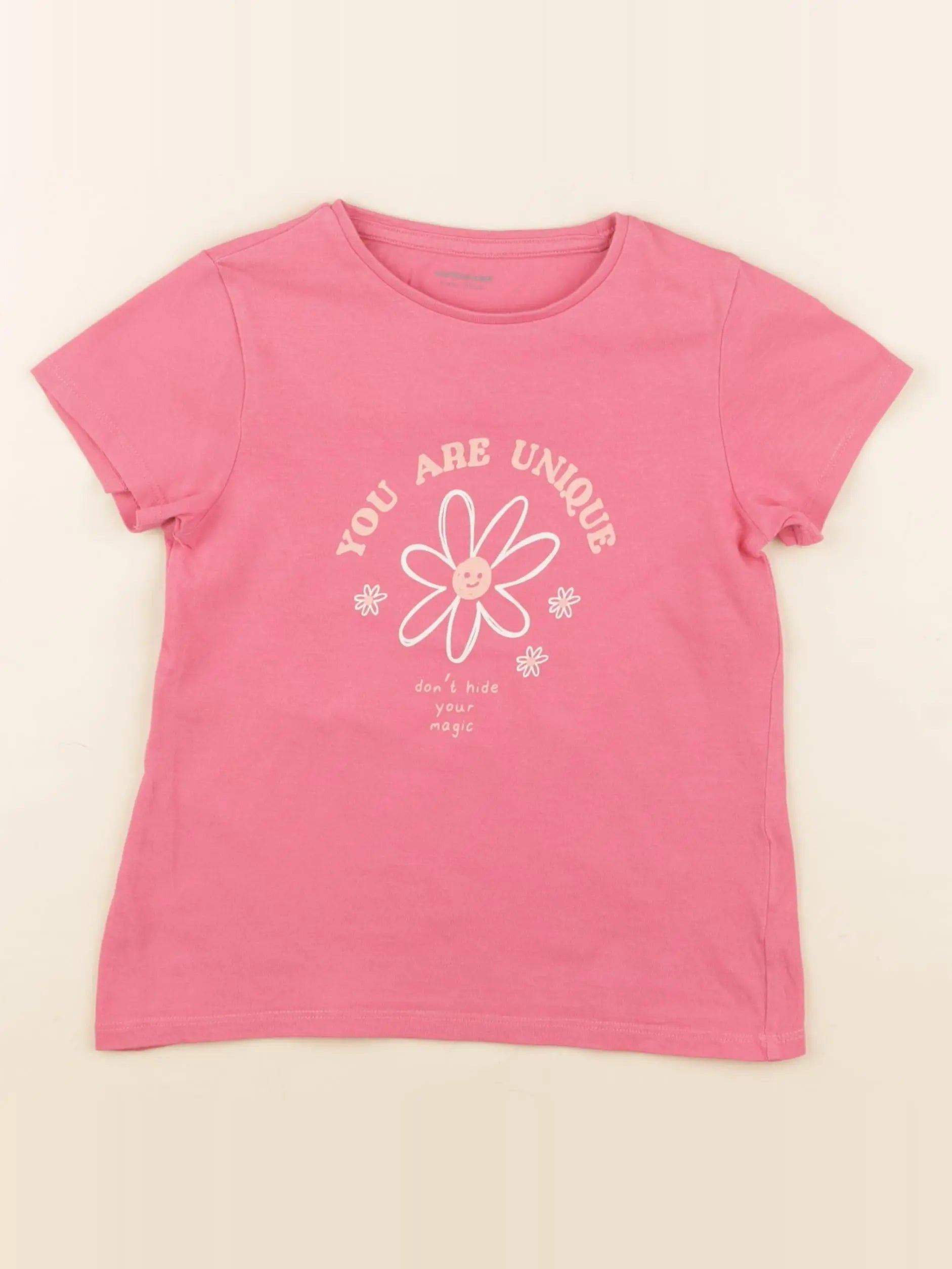 Vertbaudet - tee-shirt rose - 6 ans
