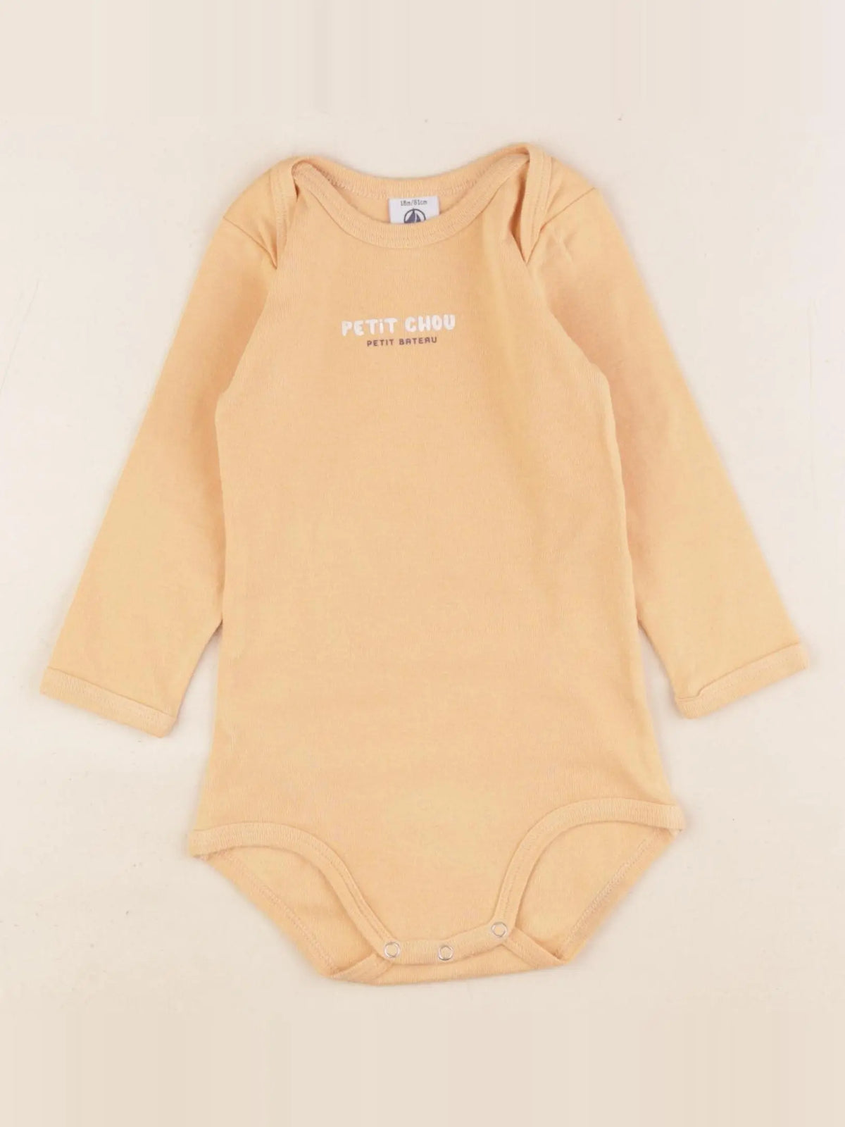 Petit Bateau - body jaune - 18 mois