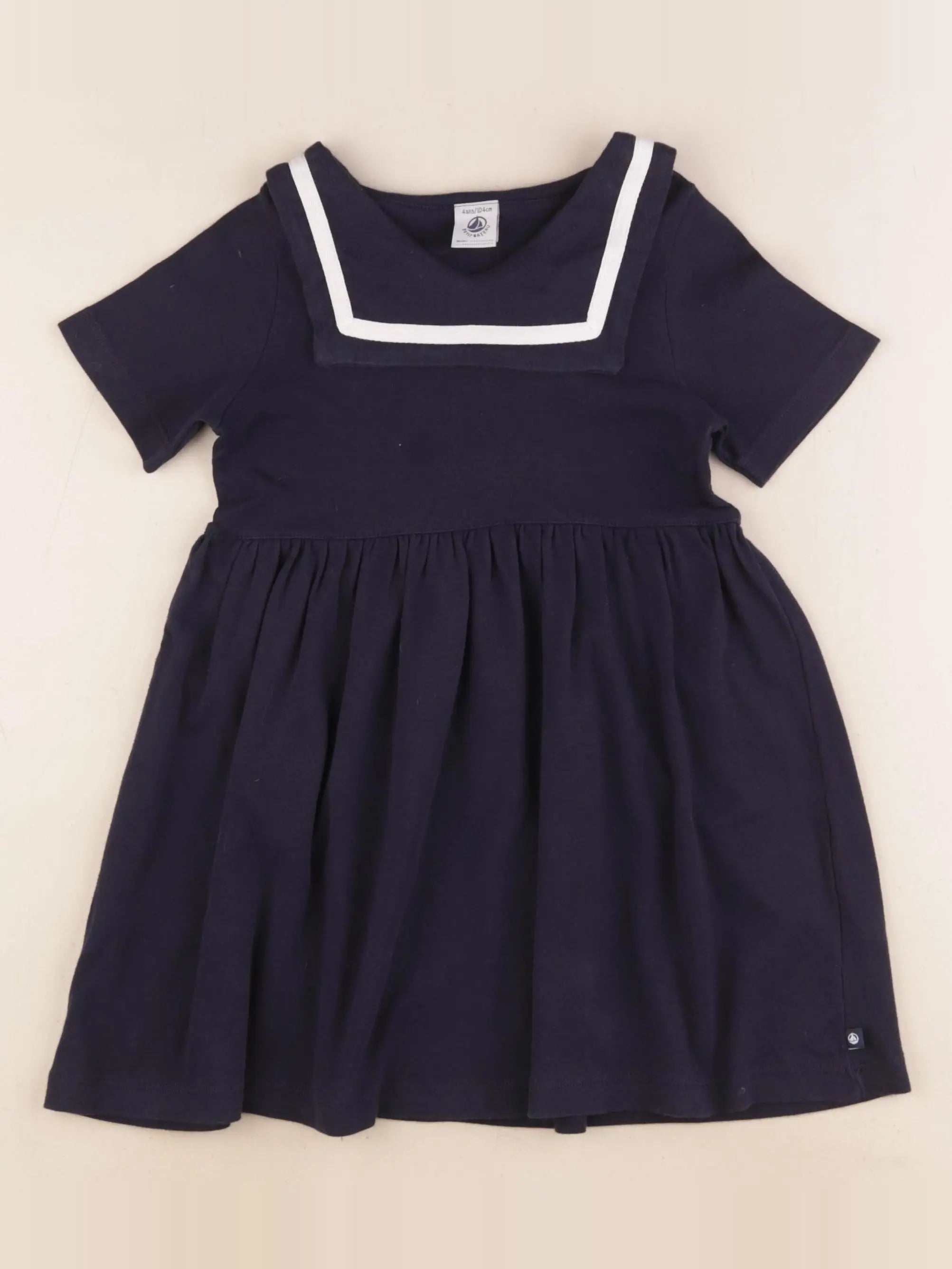 Petit Bateau - robe bleu - 4 ans