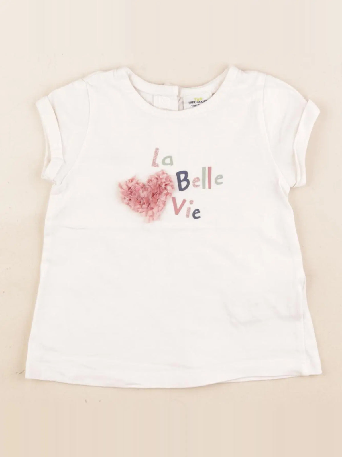 Tape à l'oeil - tee-shirt beige - 12 mois