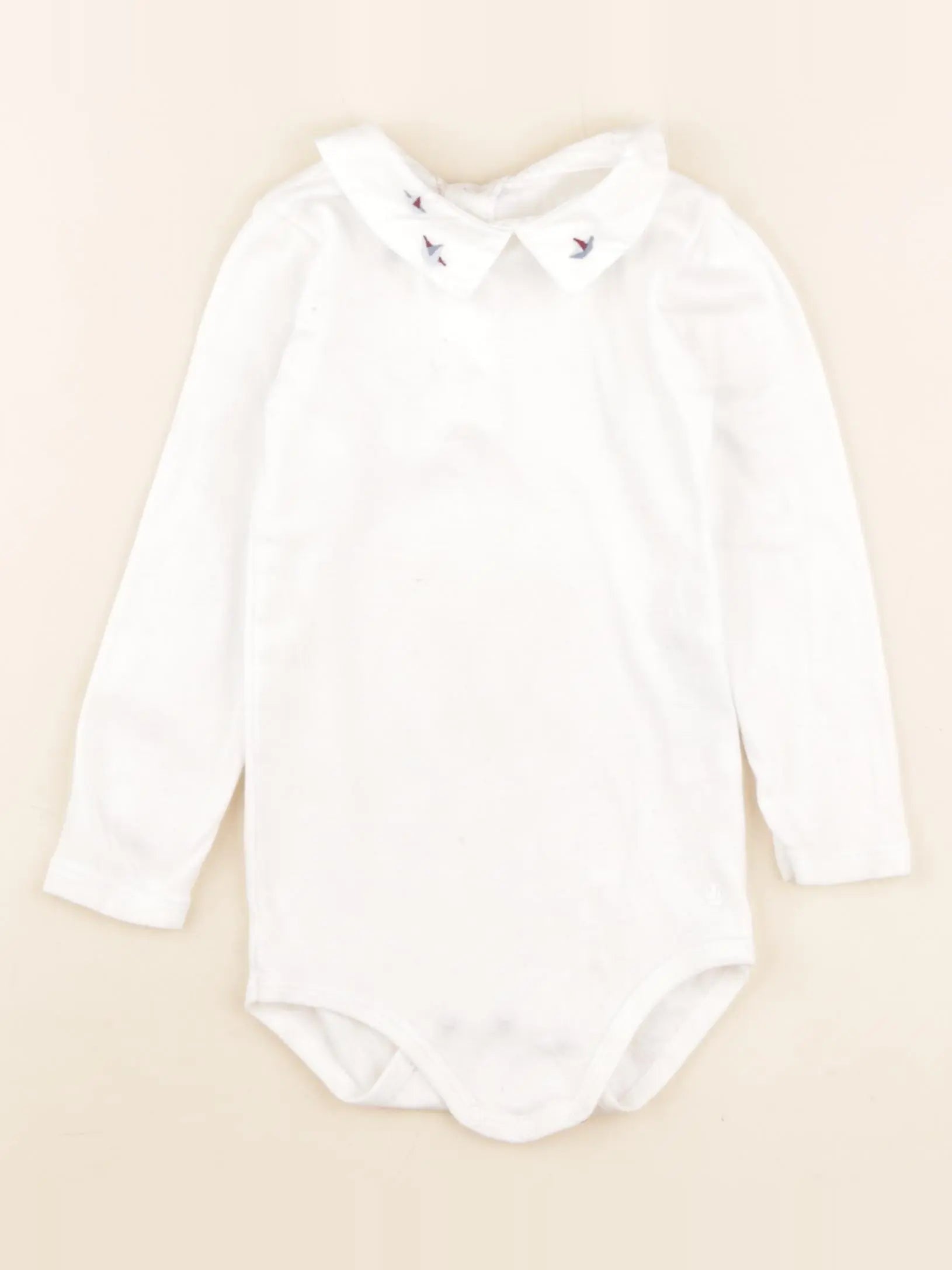 Petit Bateau - body à col blanc - 24 mois