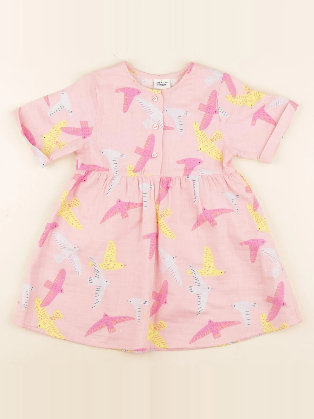 Tape à l'oeil - robe rose - 24 mois