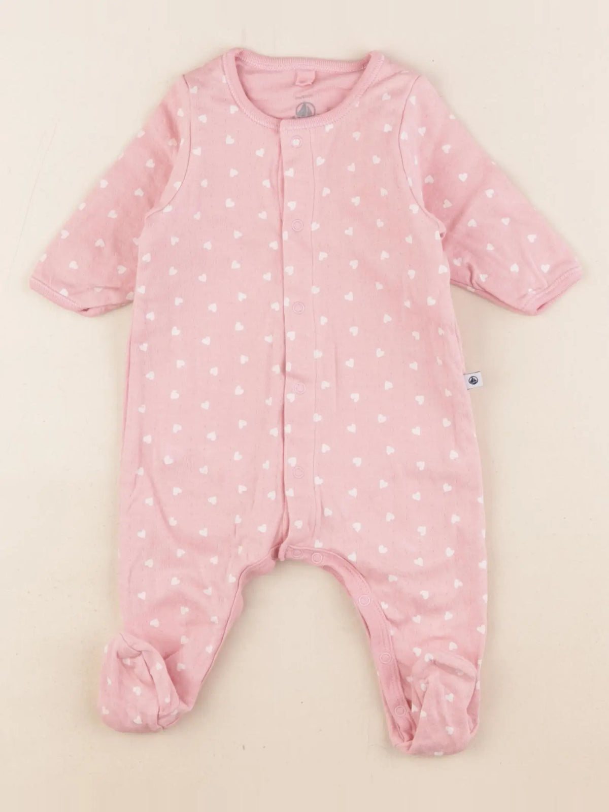 Petit Bateau - pyjama coton rose - 3 mois