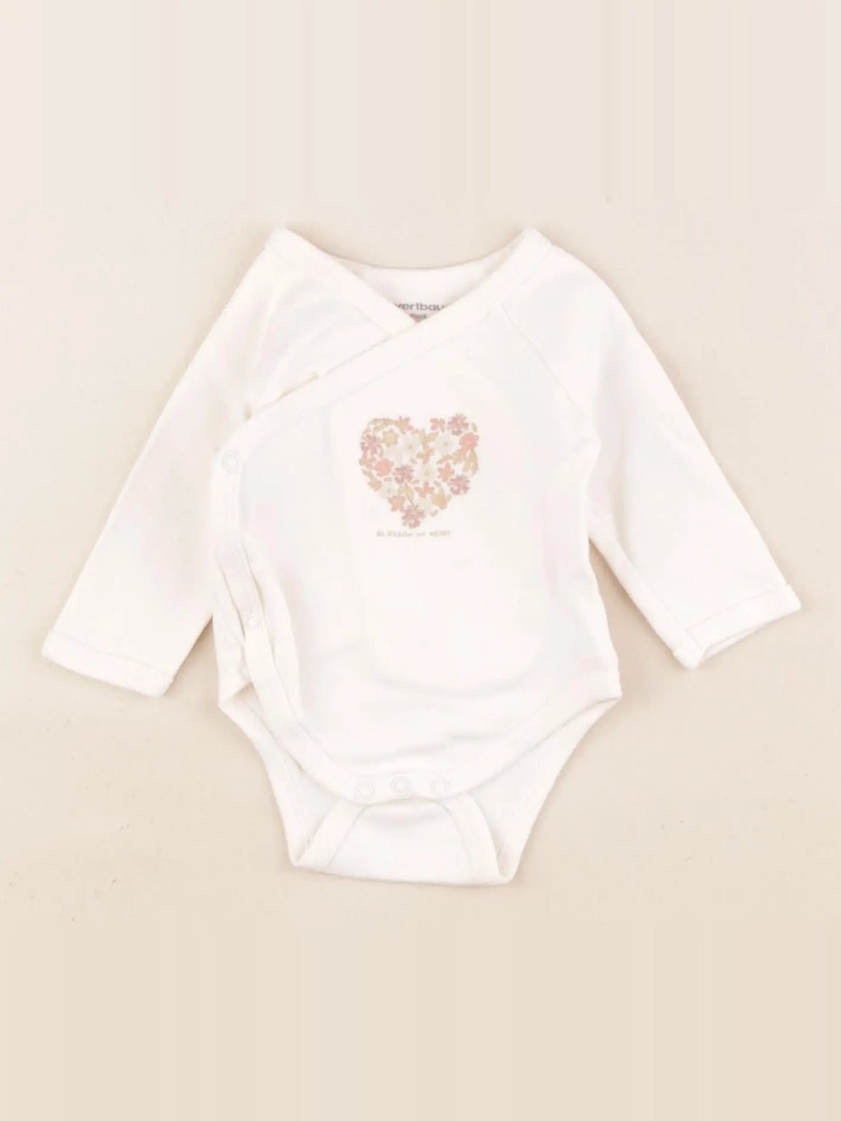 Vertbaudet - body beige - 1 mois