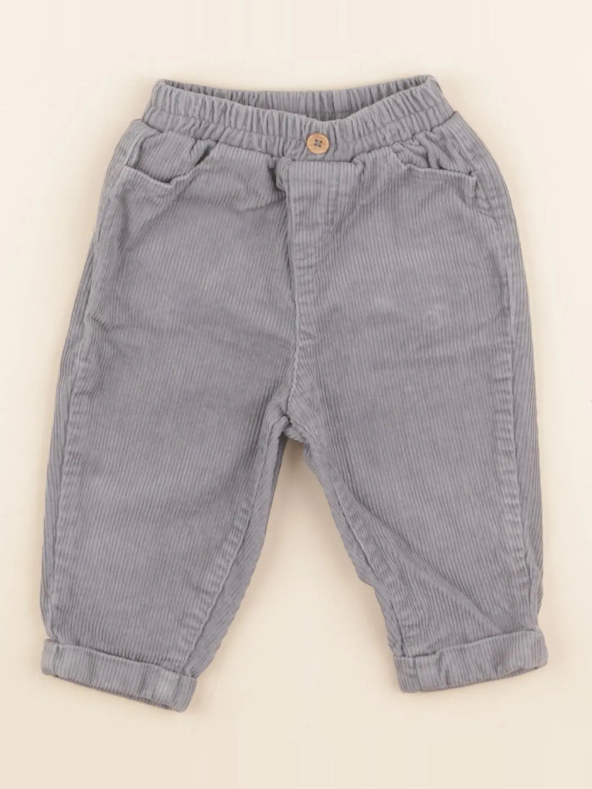 Vertbaudet - pantalon bleu - 9 mois