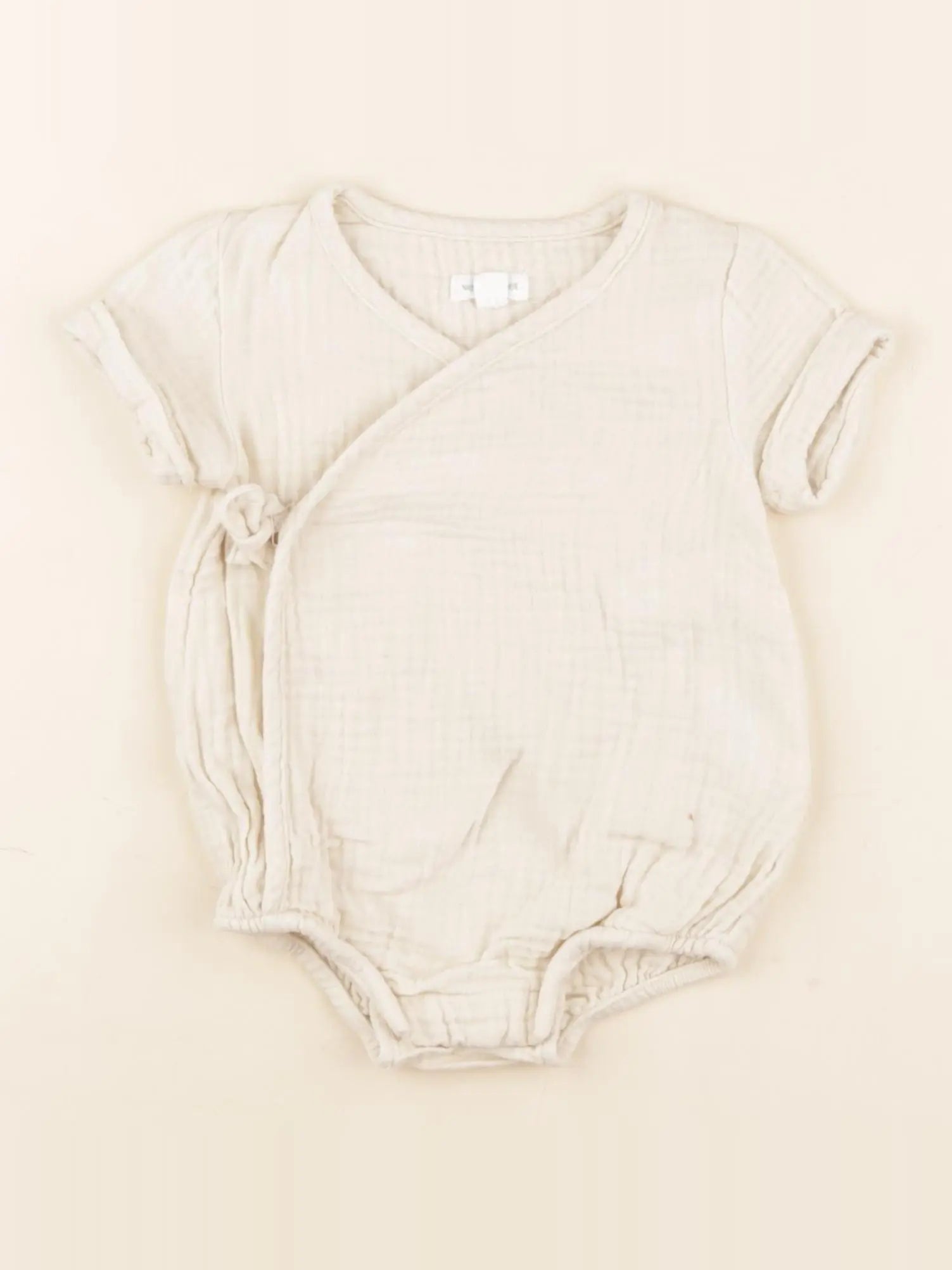 Vertbaudet - combinaison beige - 3 mois