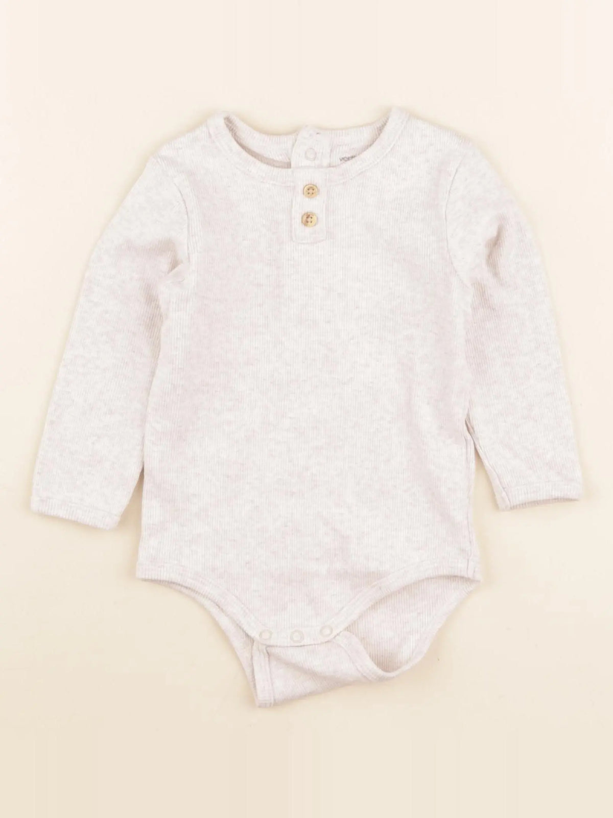Vertbaudet - body beige - 9 mois