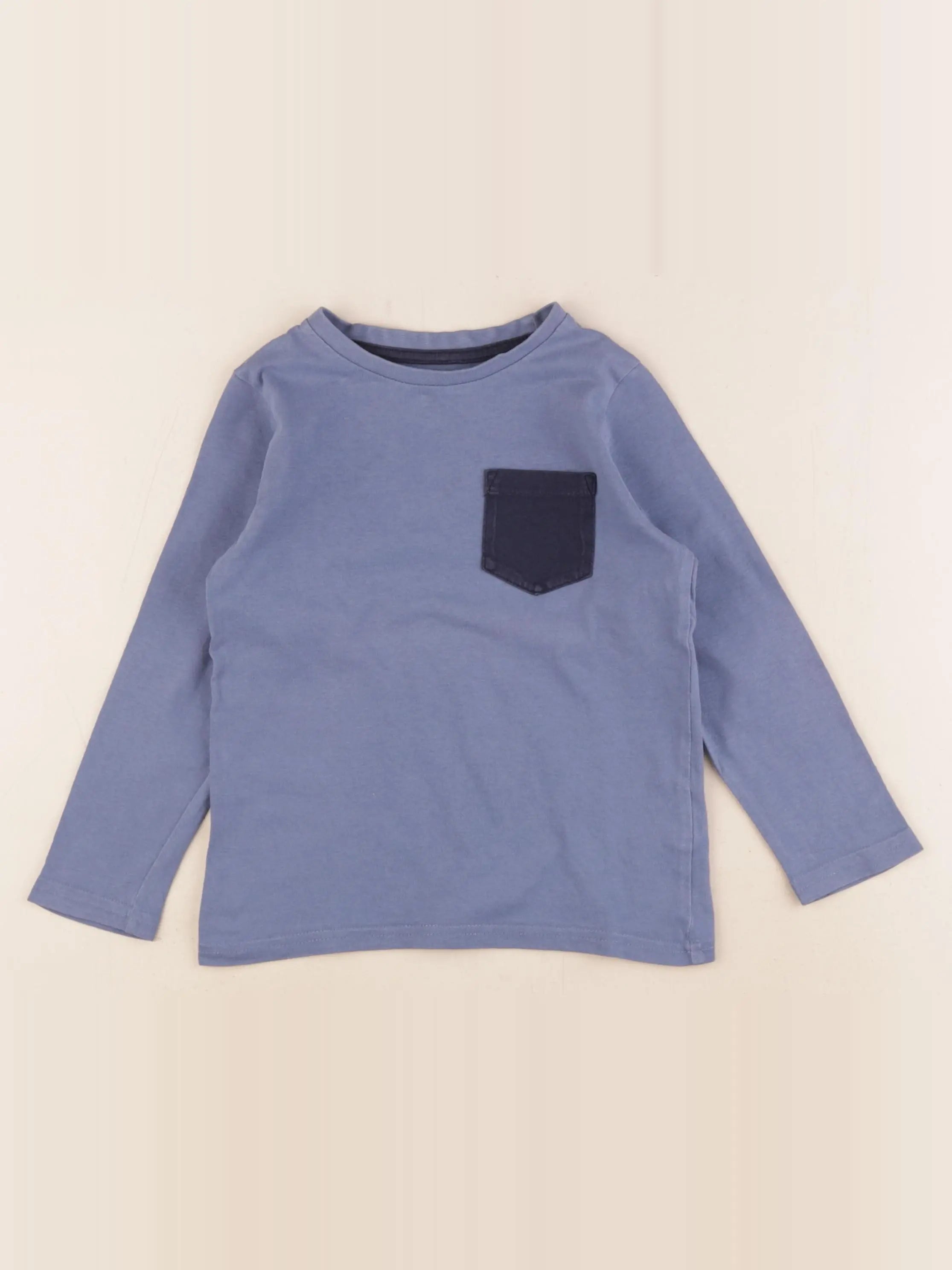 Vertbaudet - tee-shirt bleu - 4 ans