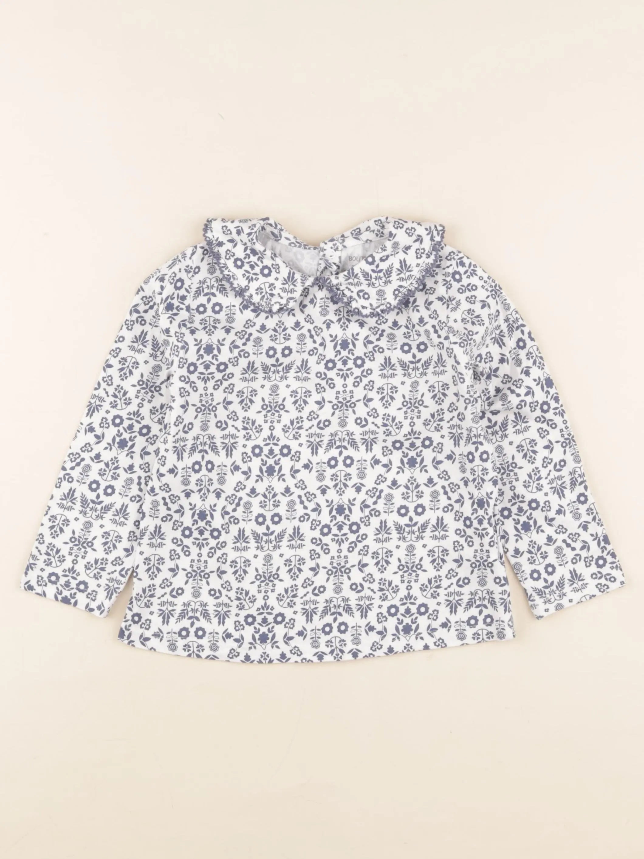 Boutchou - tee-shirt blanc, bleu - 36 mois